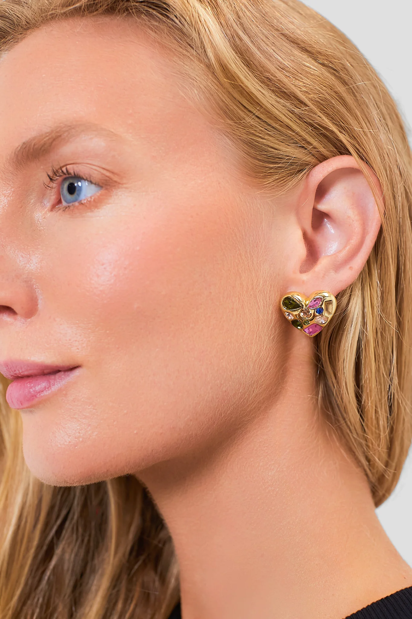 Crystal Heart Zoe Studs - Image 2