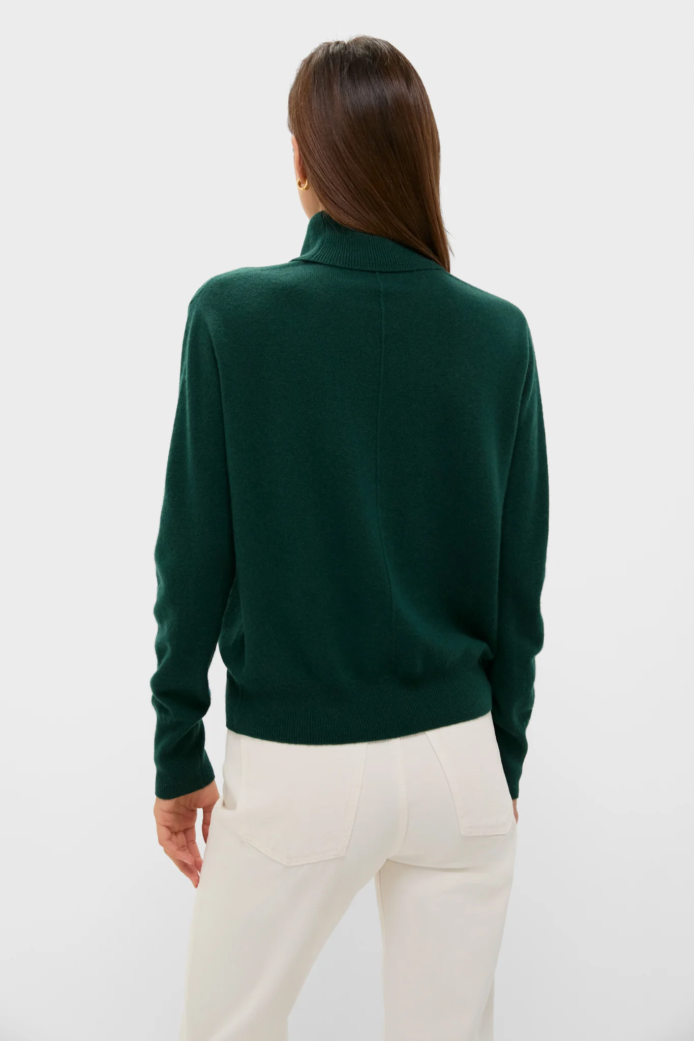 Estate Green Cashmere Turtleneck Sweater - Image 4
