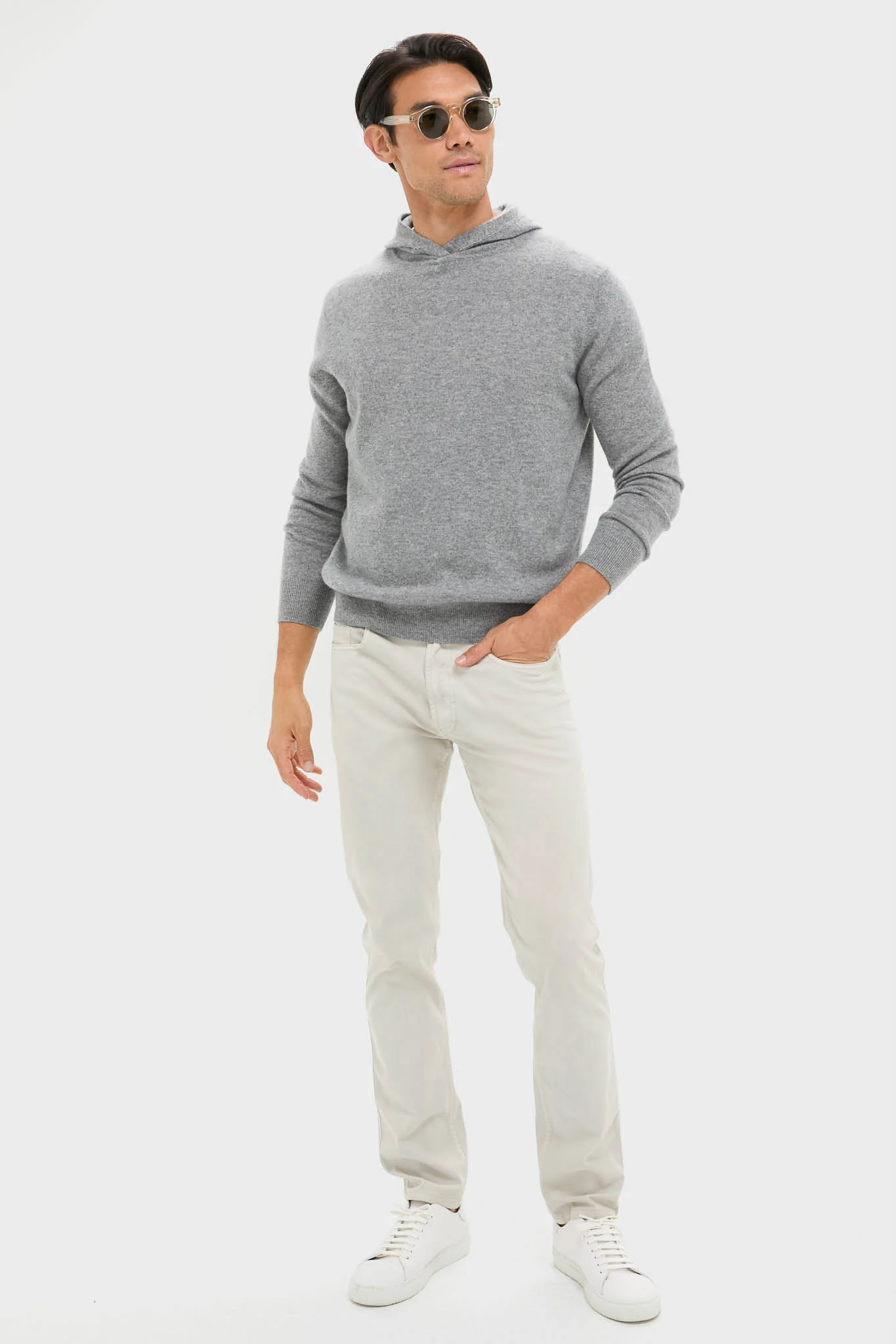 Gray Cashmere Hoodie - Image 2