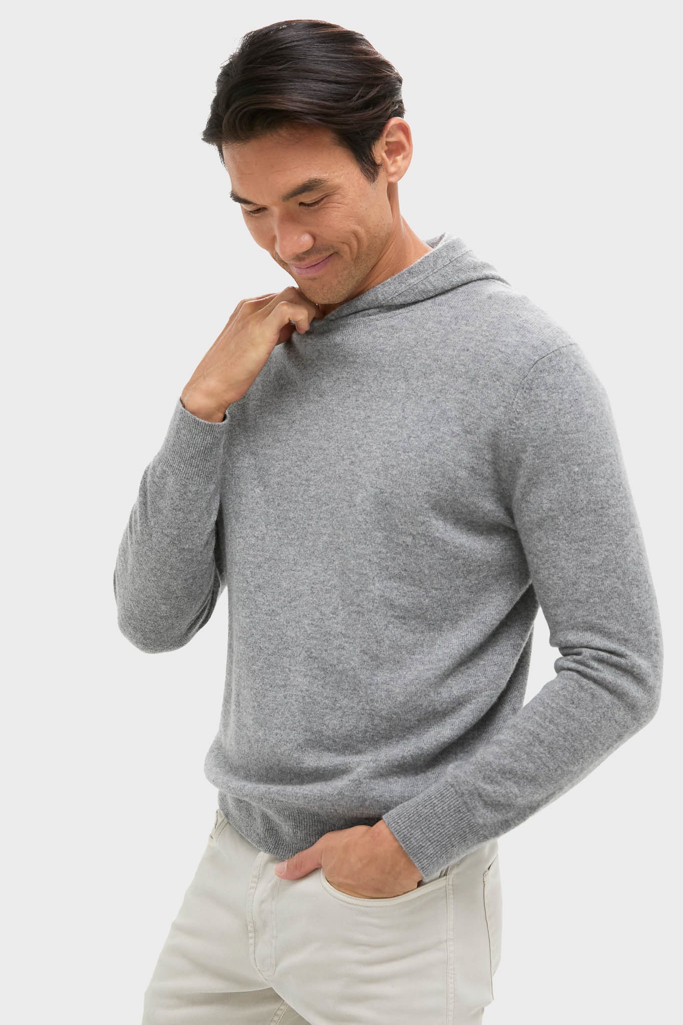 Gray Cashmere Hoodie - Image 3