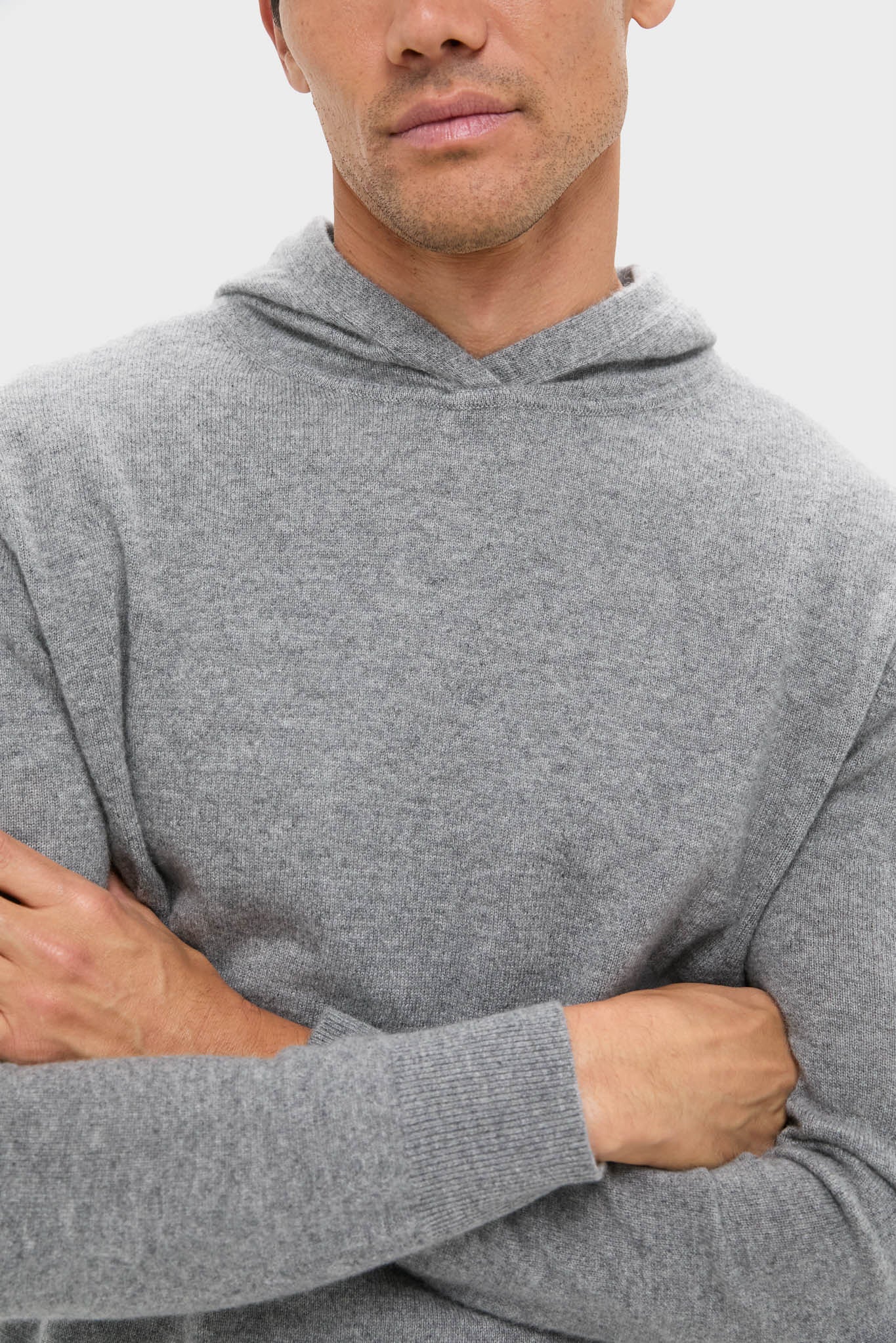Gray Cashmere Hoodie - Image 6