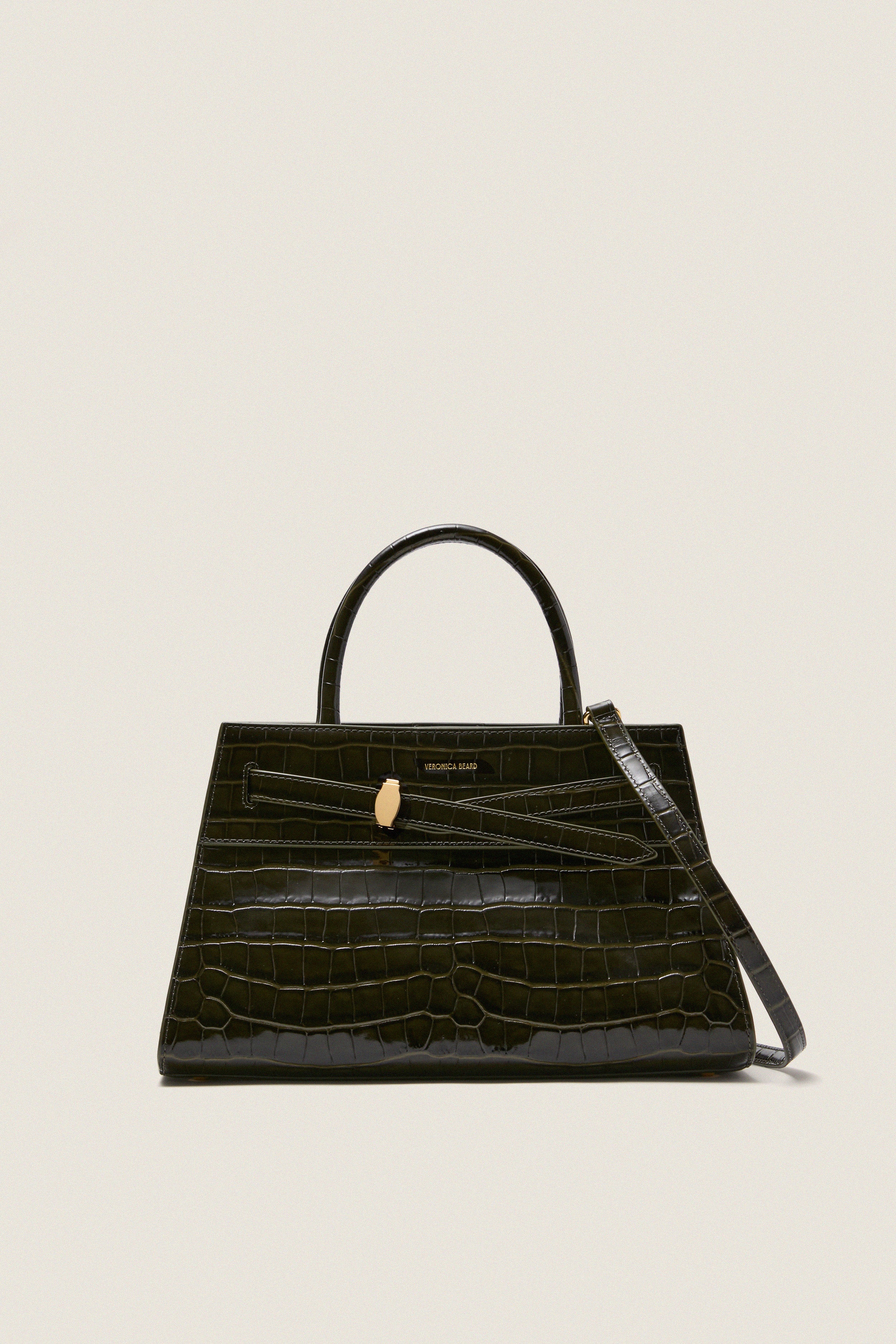 Cypress Croc Embossed Veronica Beard Dash Bag