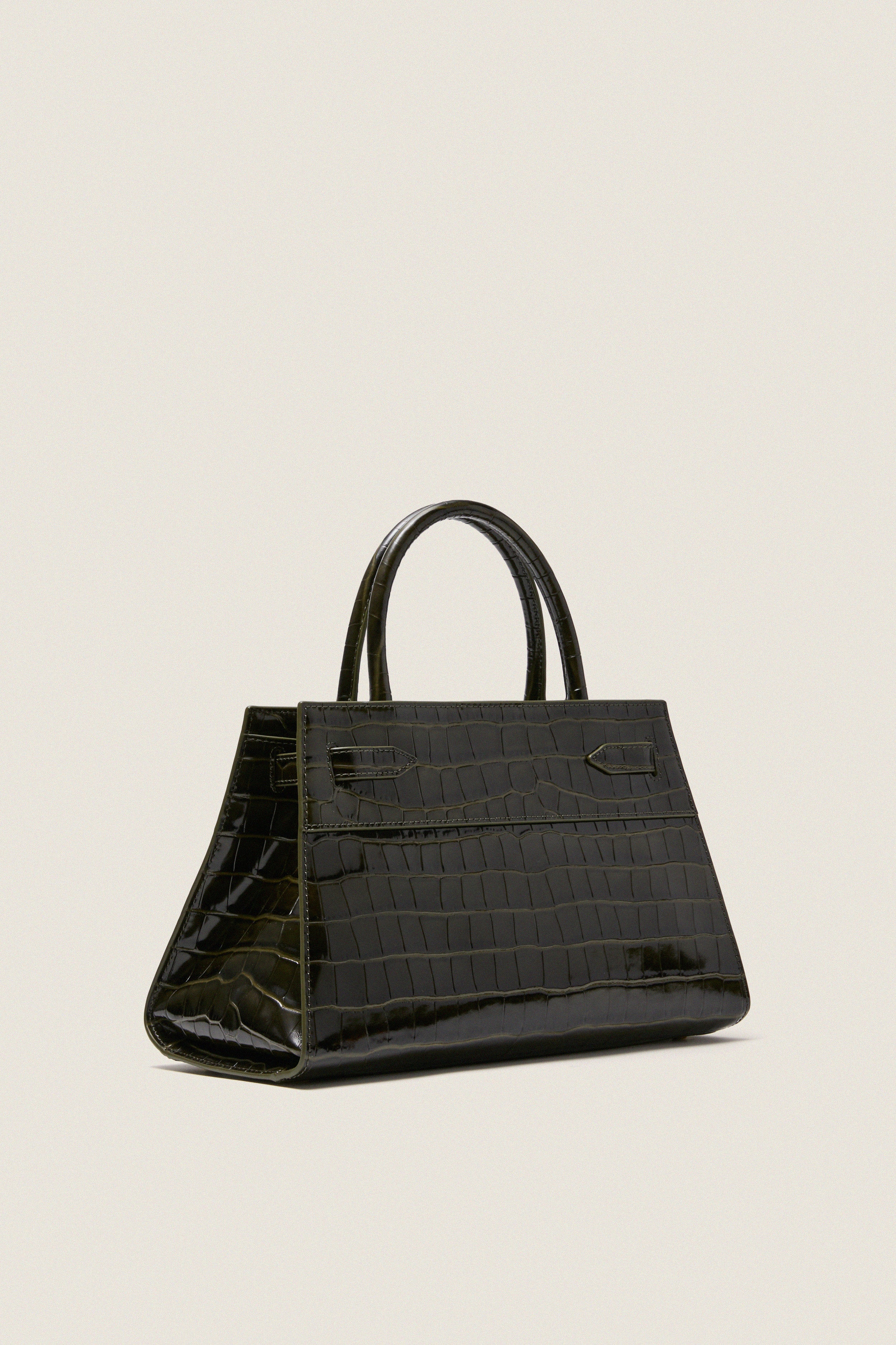 Cypress Croc Embossed Veronica Beard Dash Bag - Image 4
