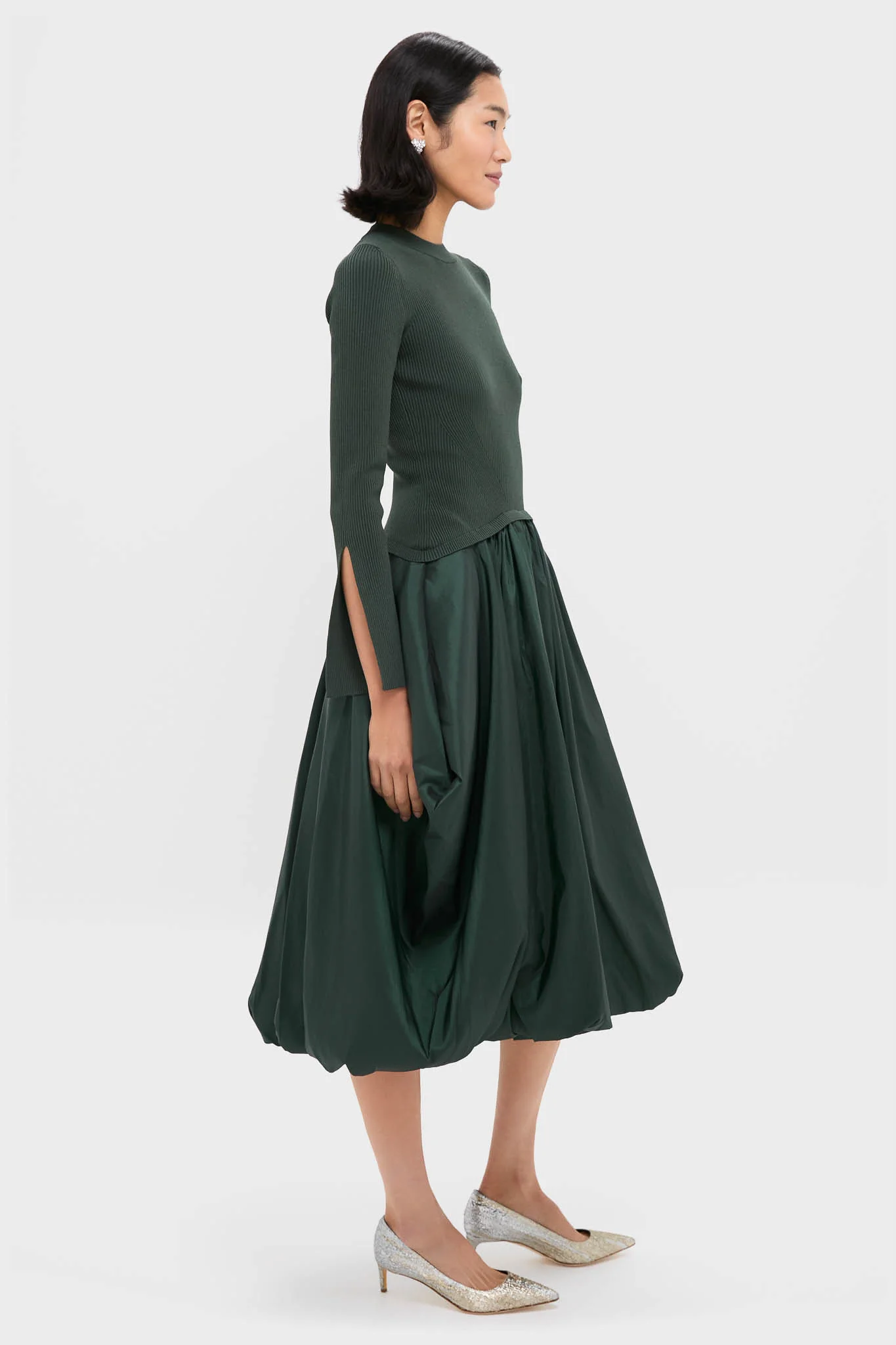 Cypress Kenlie Long Sleeve Mock Neck Midi Dress - Image 3