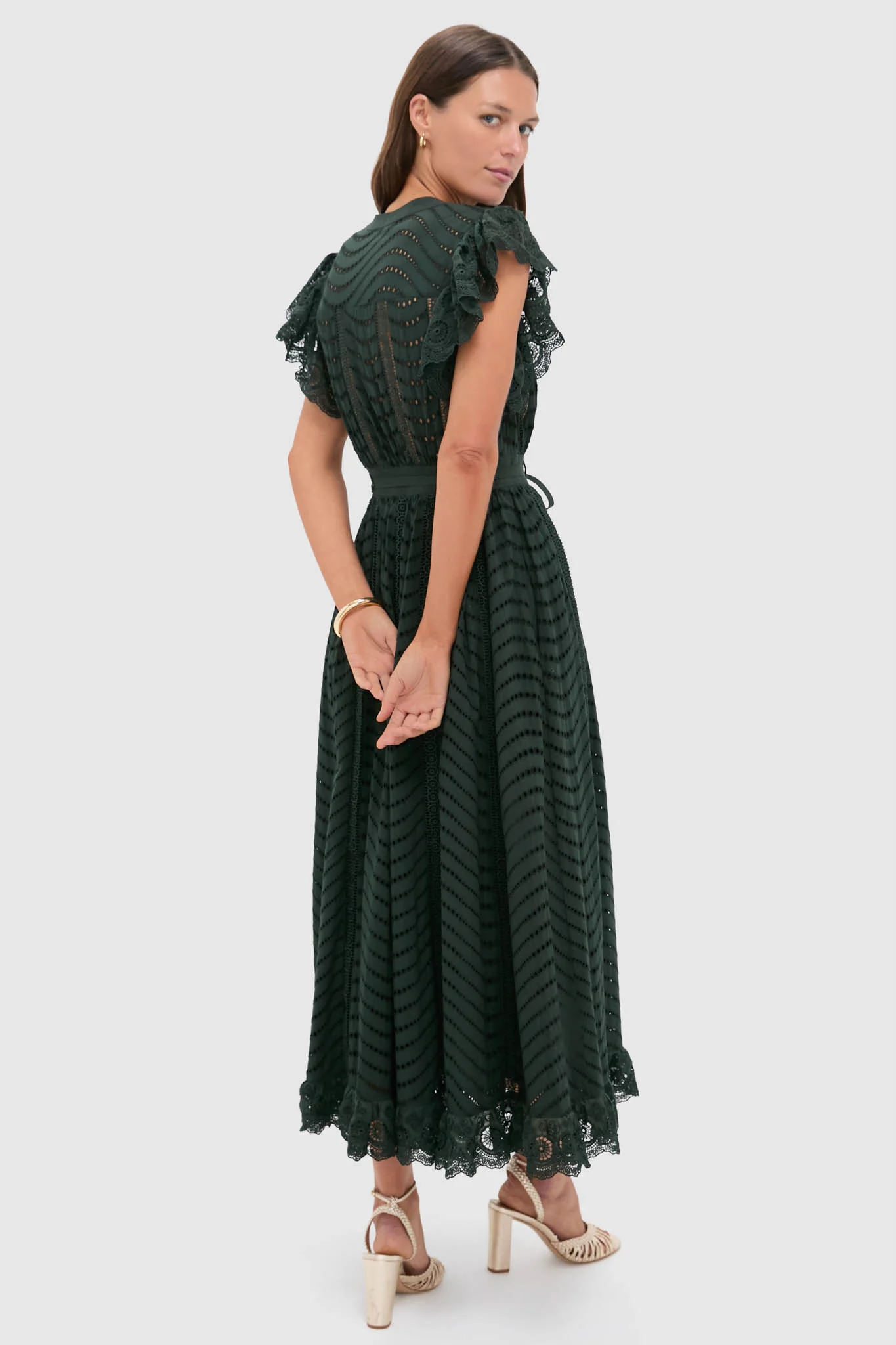 Cypress Olga Flutter Sleeve Midi Dress - Image 4