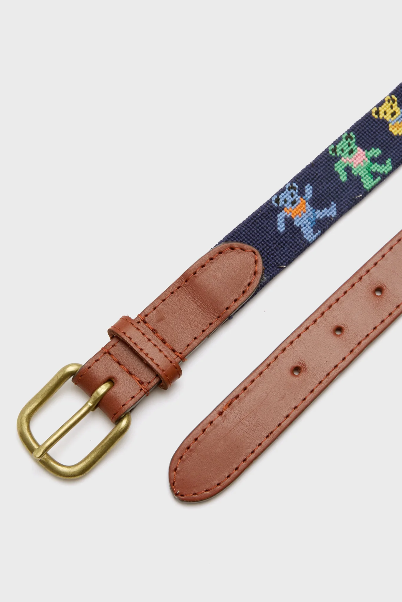Dancing Bears Needlepoint Childrens Belt - Image 2