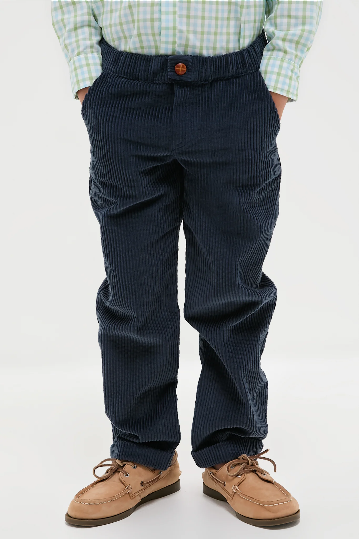 Dark Blue Benito Corduroy Boy Trousers