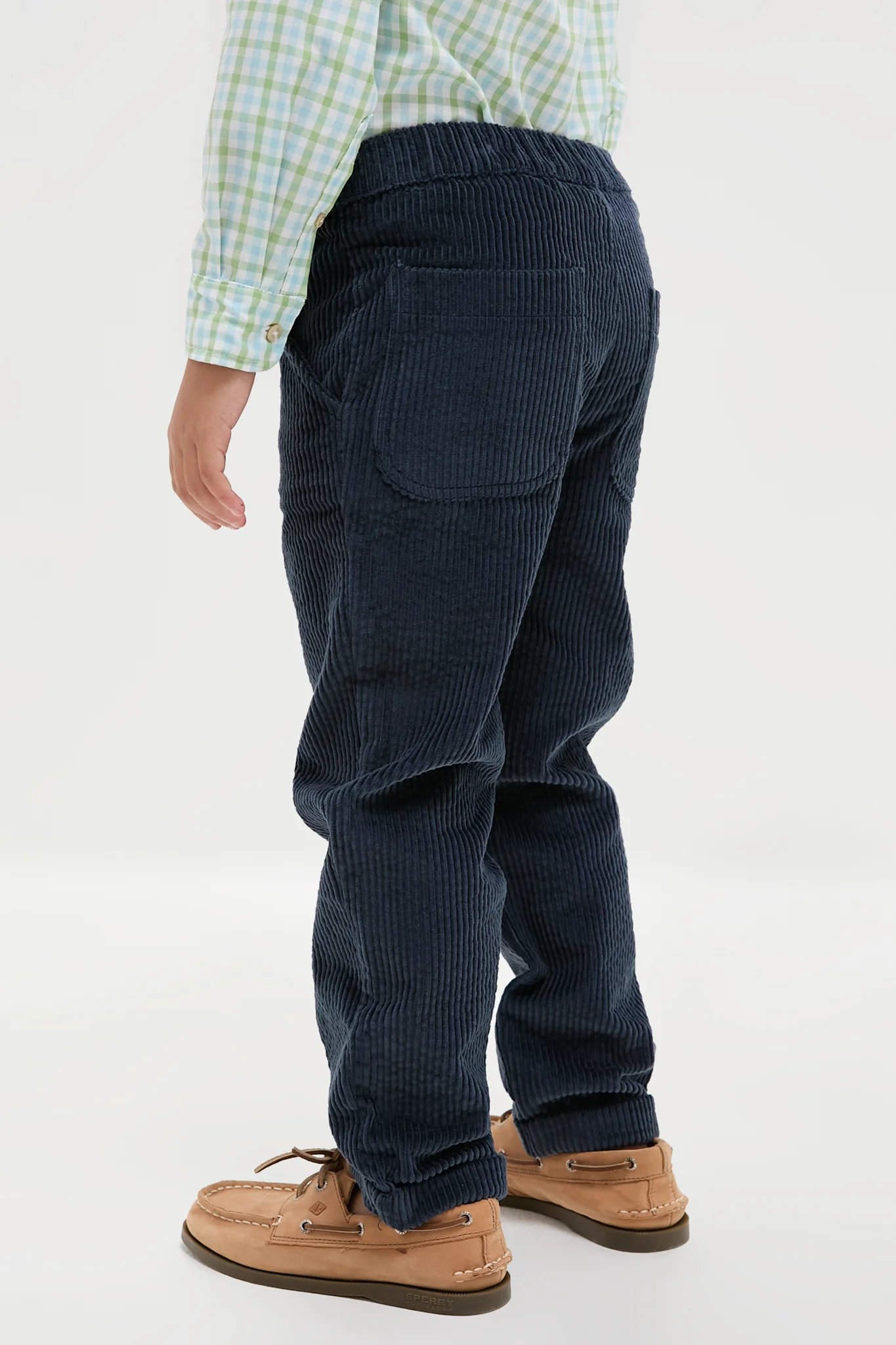 Dark Blue Benito Corduroy Boy Trousers - Image 3