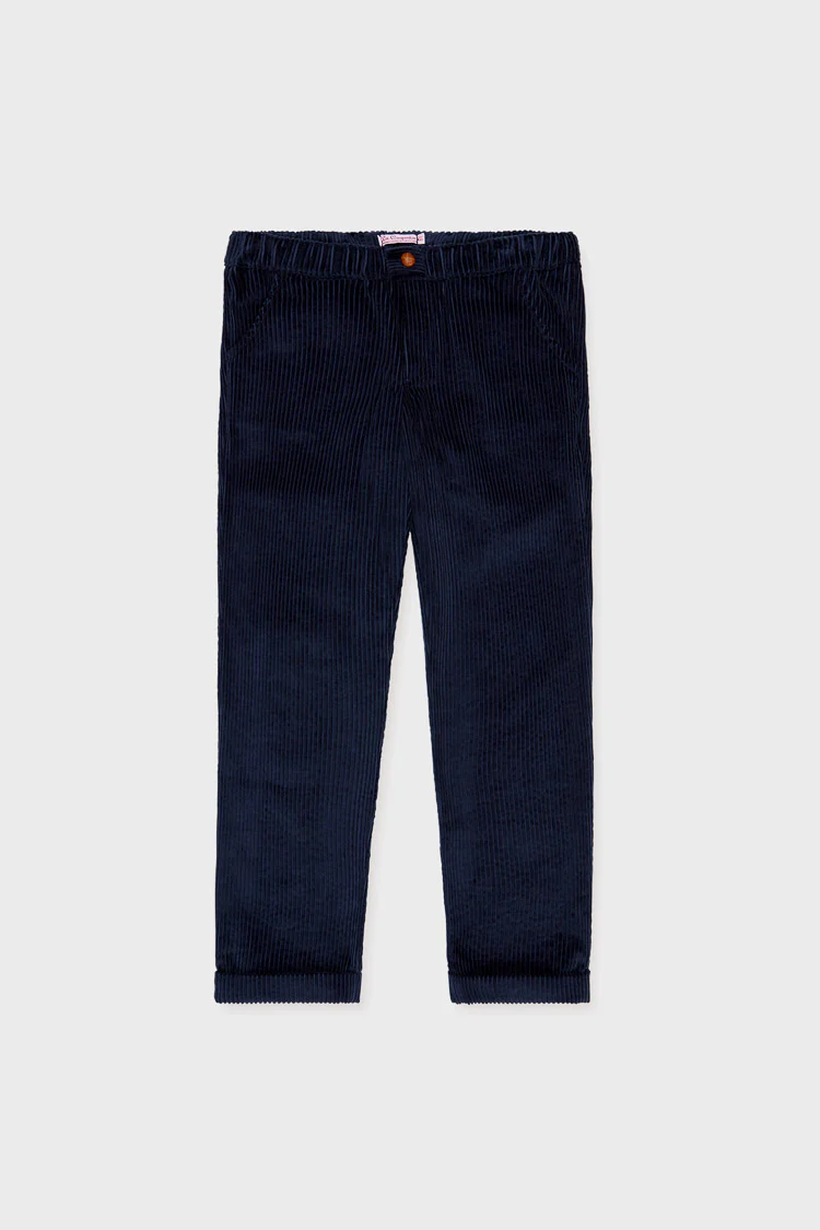 Dark Blue Benito Corduroy Boy Trousers - Image 5
