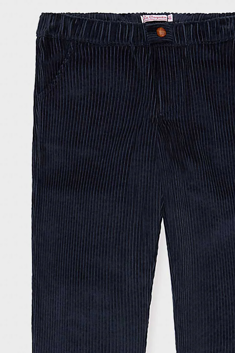 Dark Blue Benito Corduroy Boy Trousers - Image 6