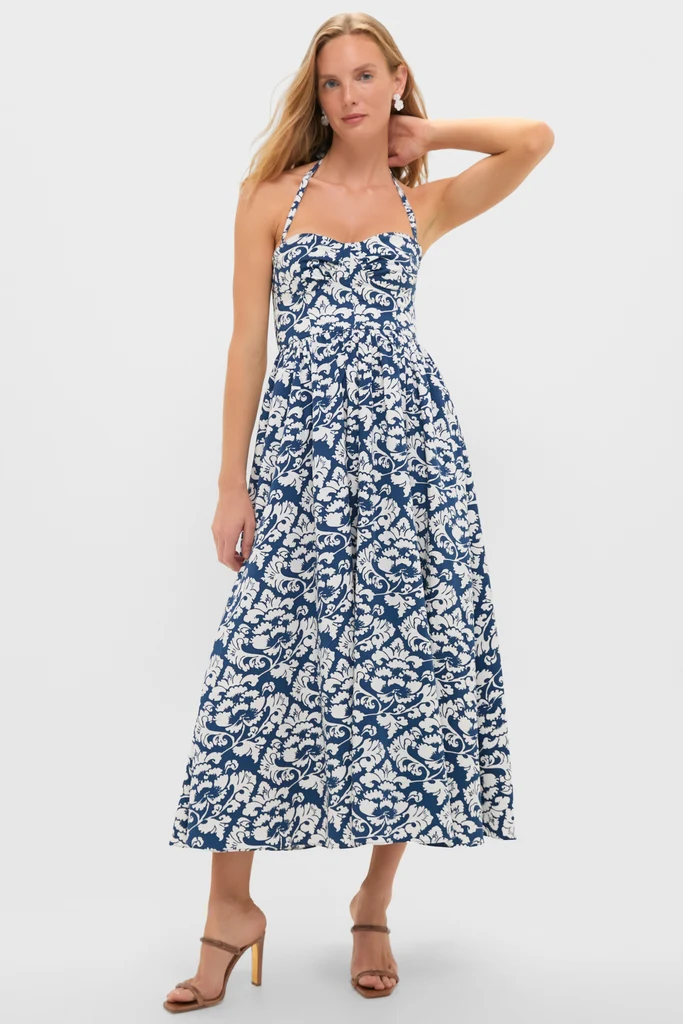 Dark Blue Johanna Midi Dress
