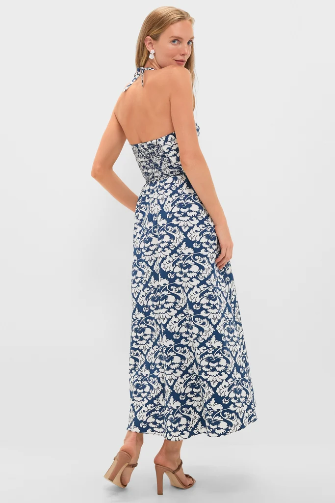 Dark Blue Johanna Midi Dress - Image 4