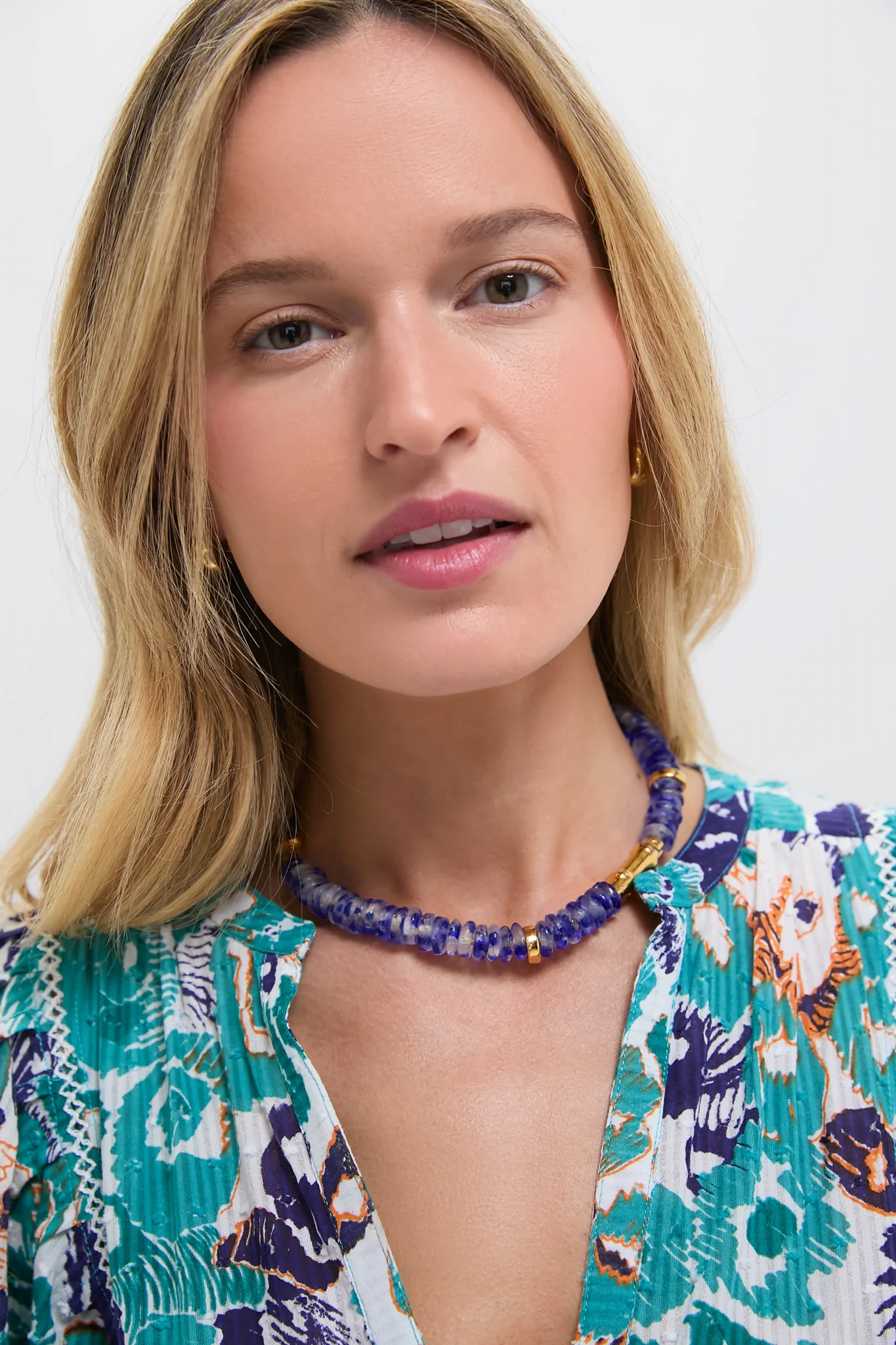 Dark Blue Wave Toga Beach Necklace - Image 2