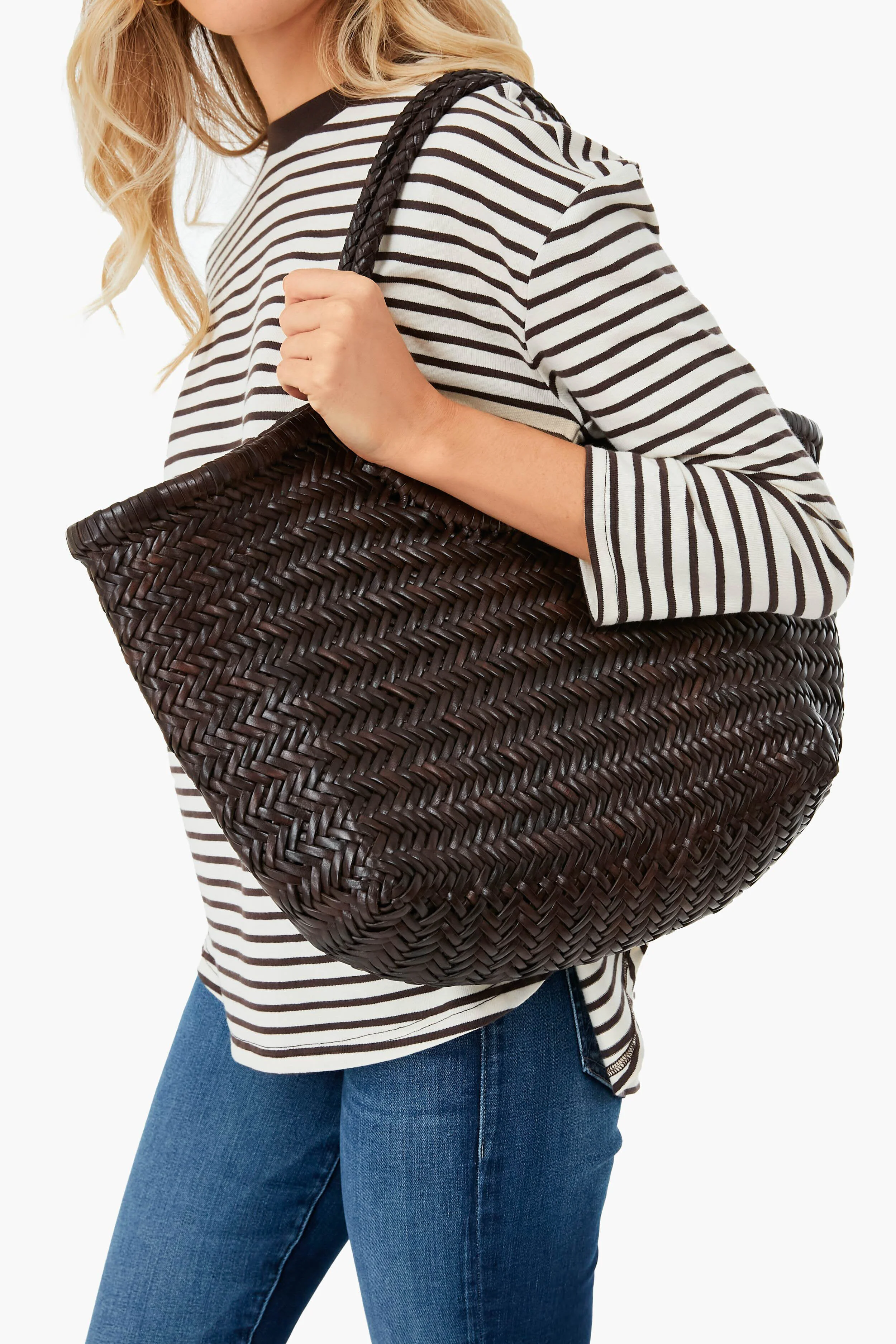 Dark Brown Big Nantucket Basket - Image 2