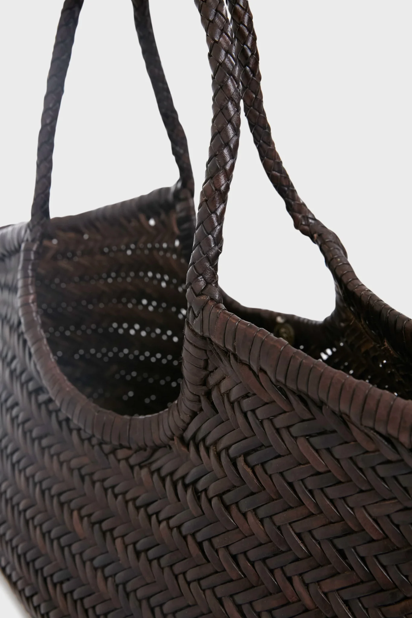 Dark Brown Big Nantucket Basket - Image 5