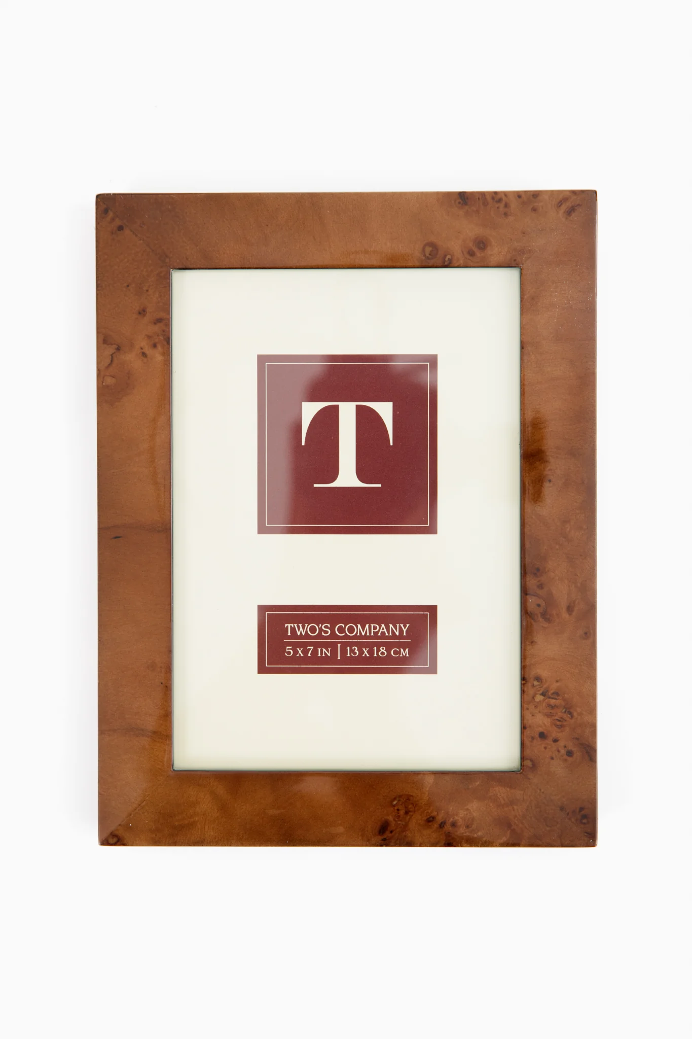Dark Brown Burled Wood 5x7 Picture Frame