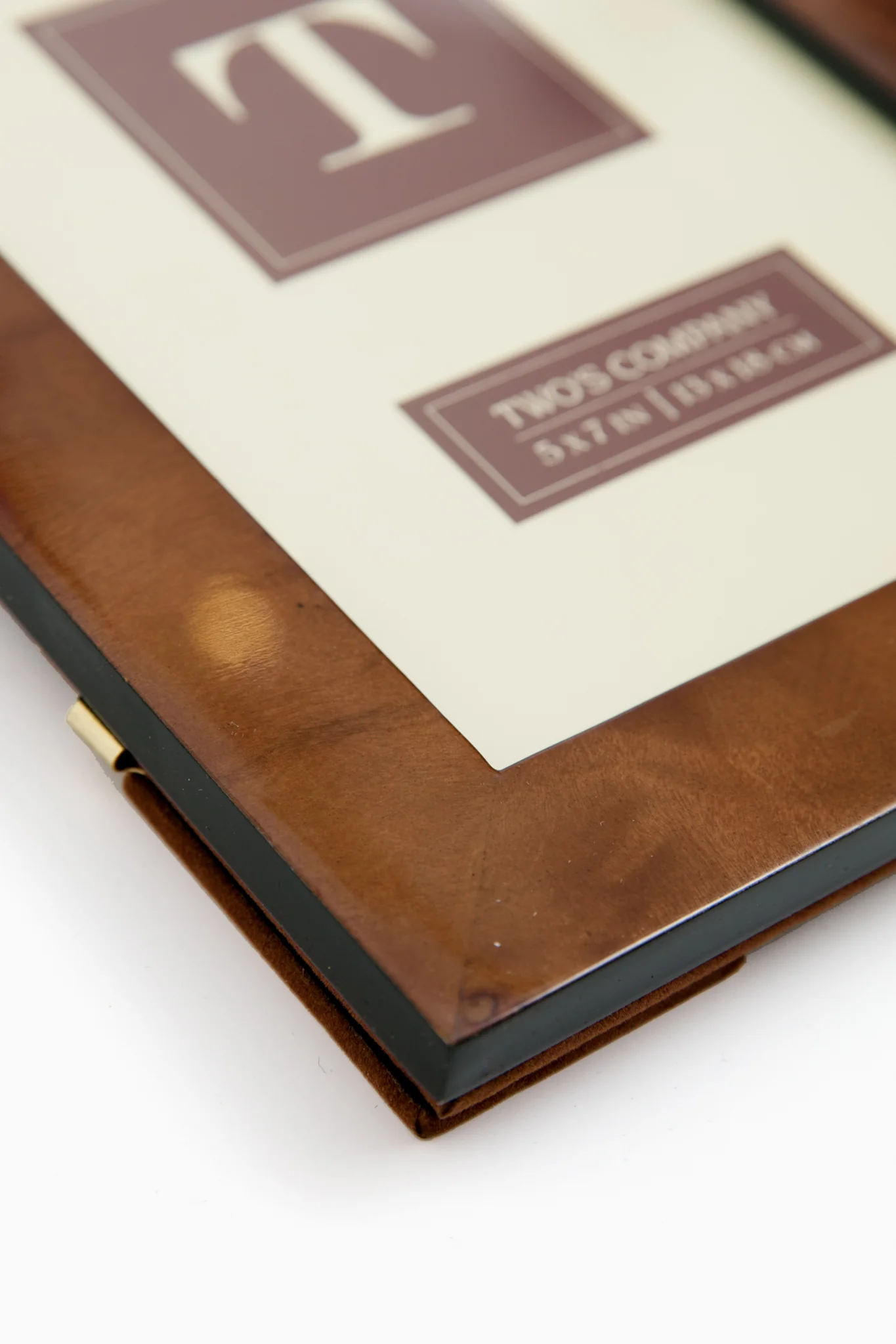 Dark Brown Burled Wood 5x7 Picture Frame - Image 3