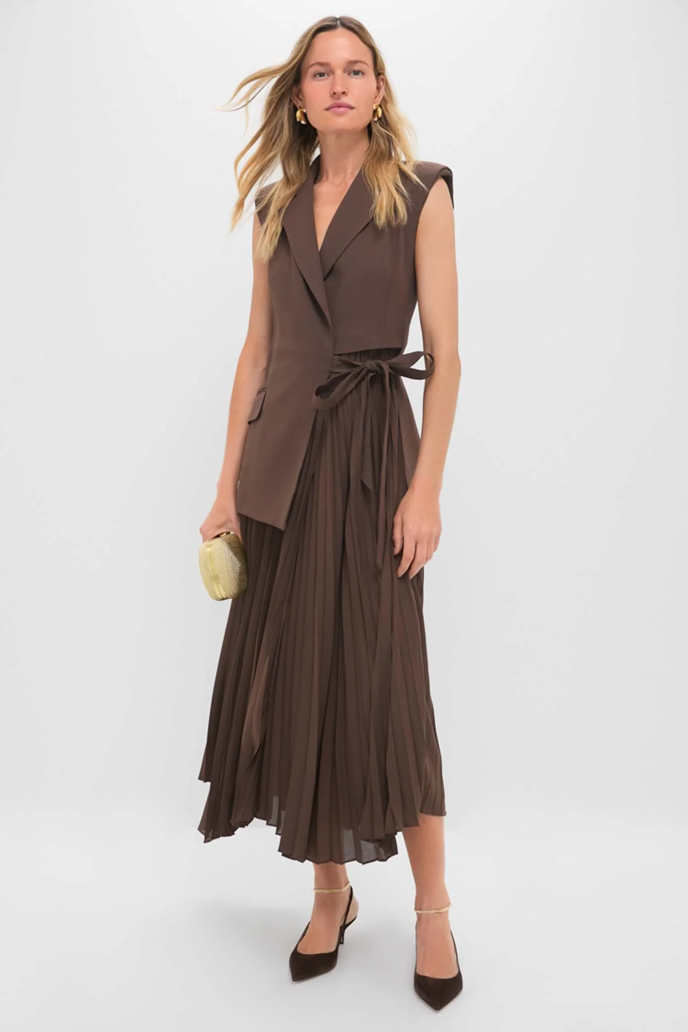 Dark Brown Felicia Slingback Heels - Image 3