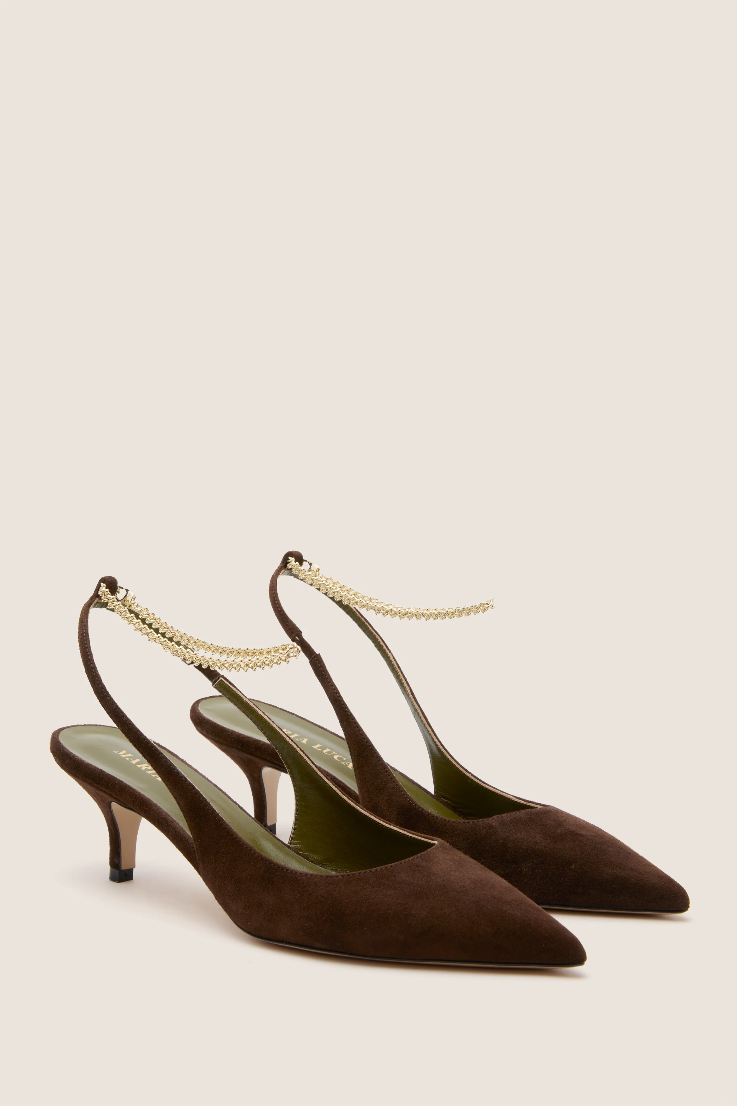 Dark Brown Felicia Slingback Heels - Image 4