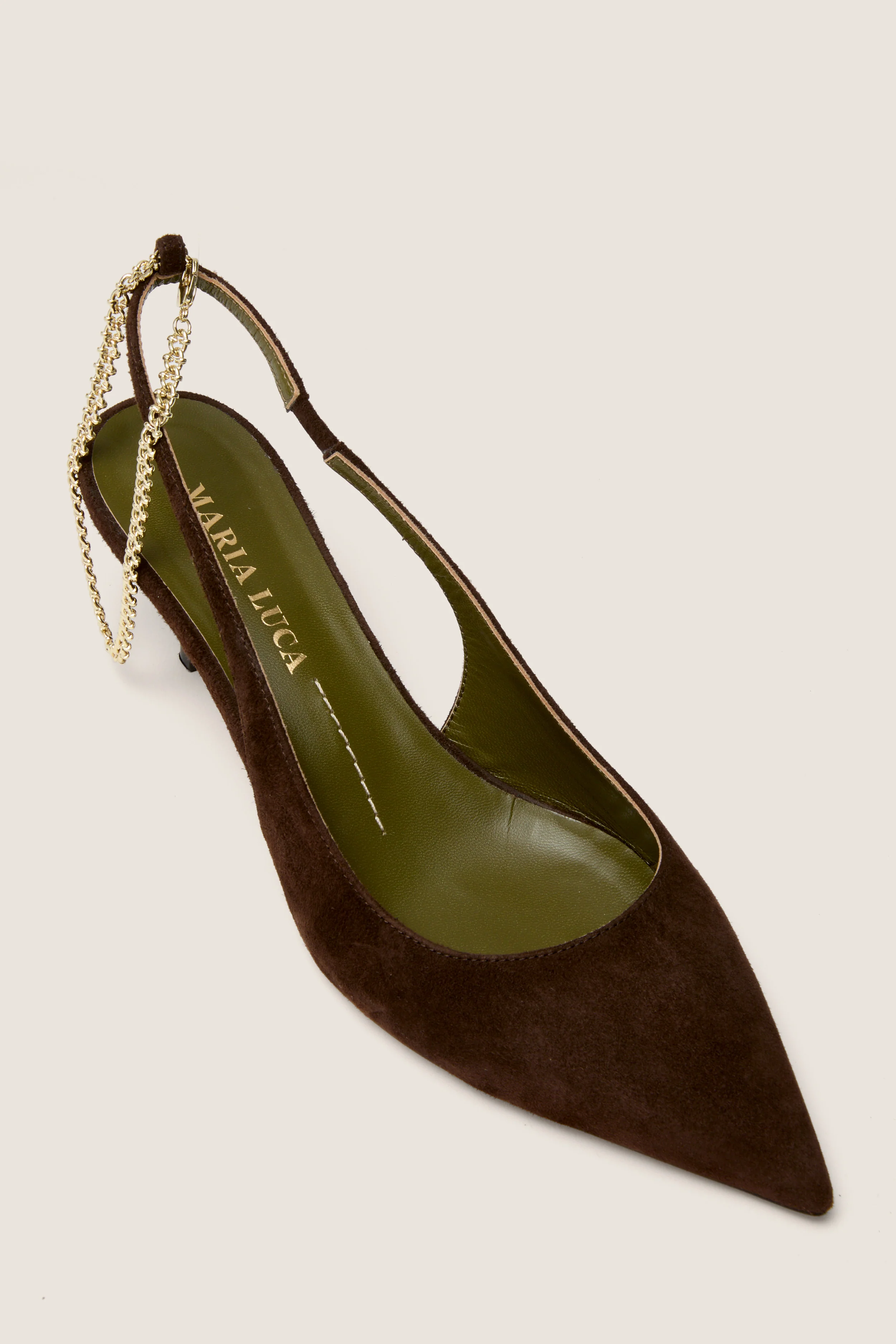 Dark Brown Felicia Slingback Heels - Image 5
