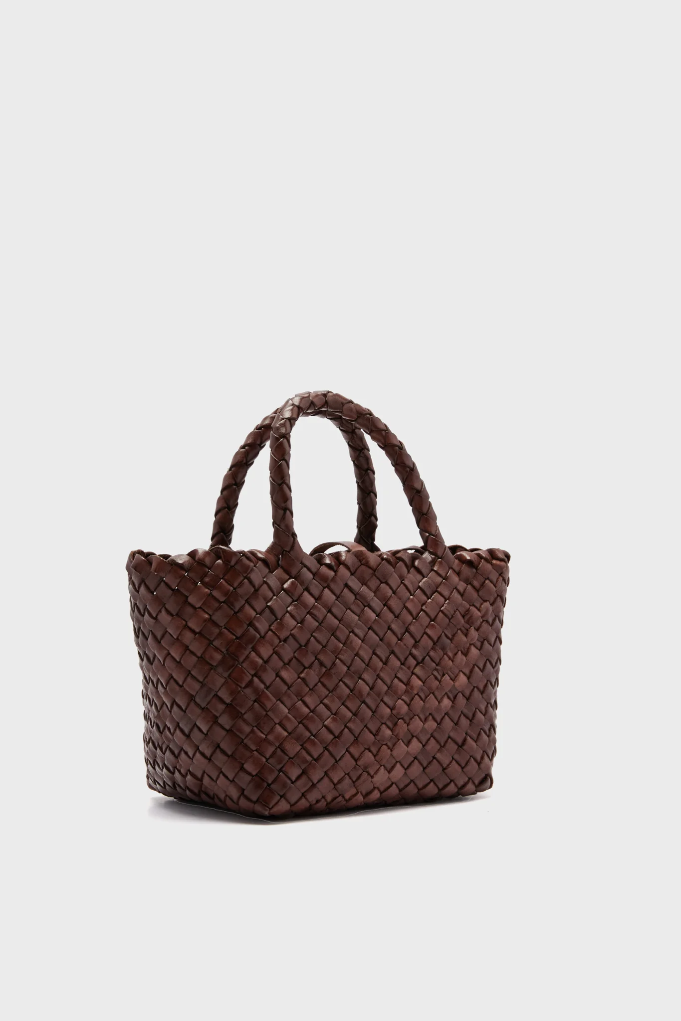 Dark Brown Leather Mini Basket - Image 2