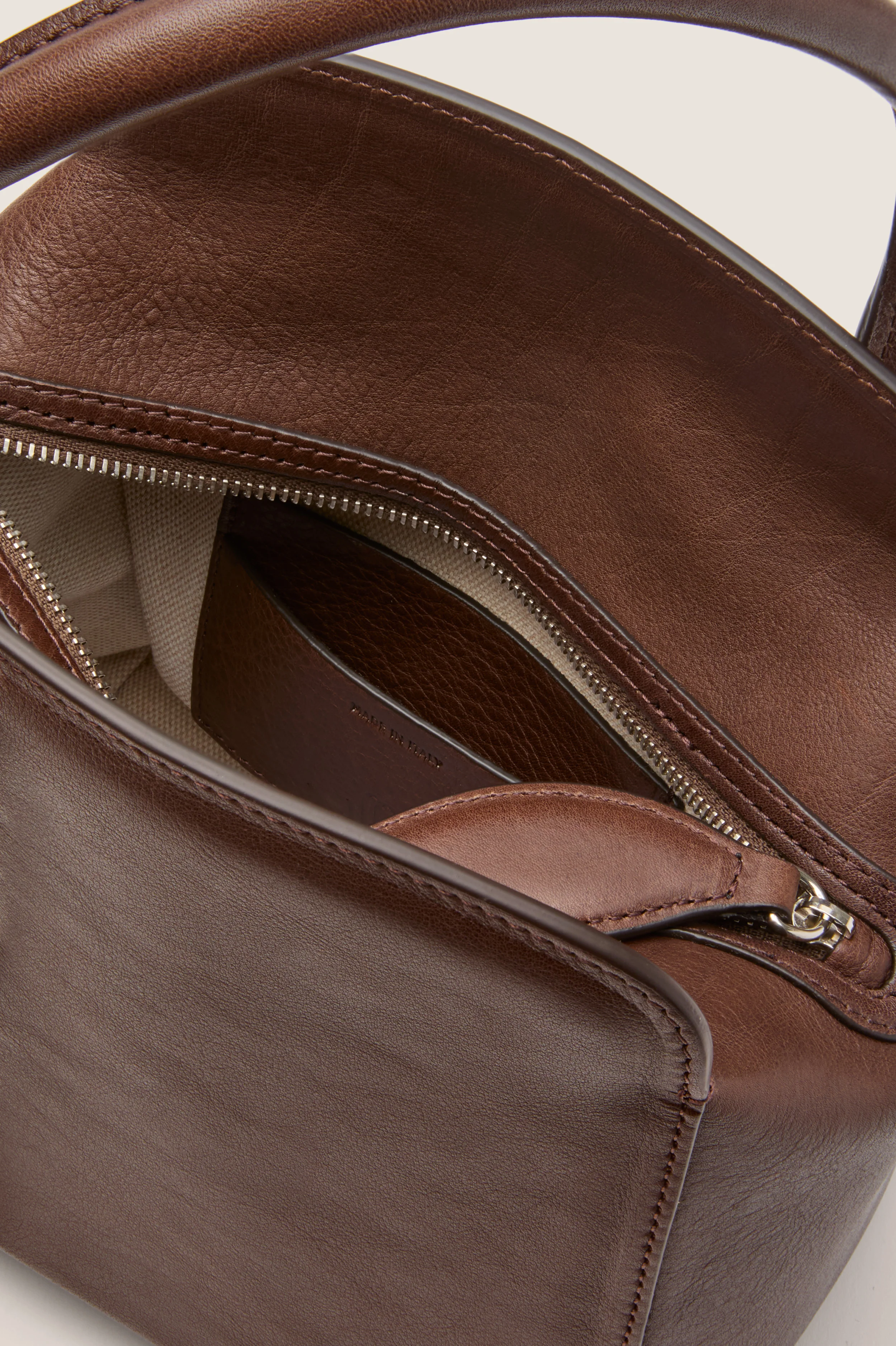 Dark Brown Leather Sporty Lady Bag - Image 5