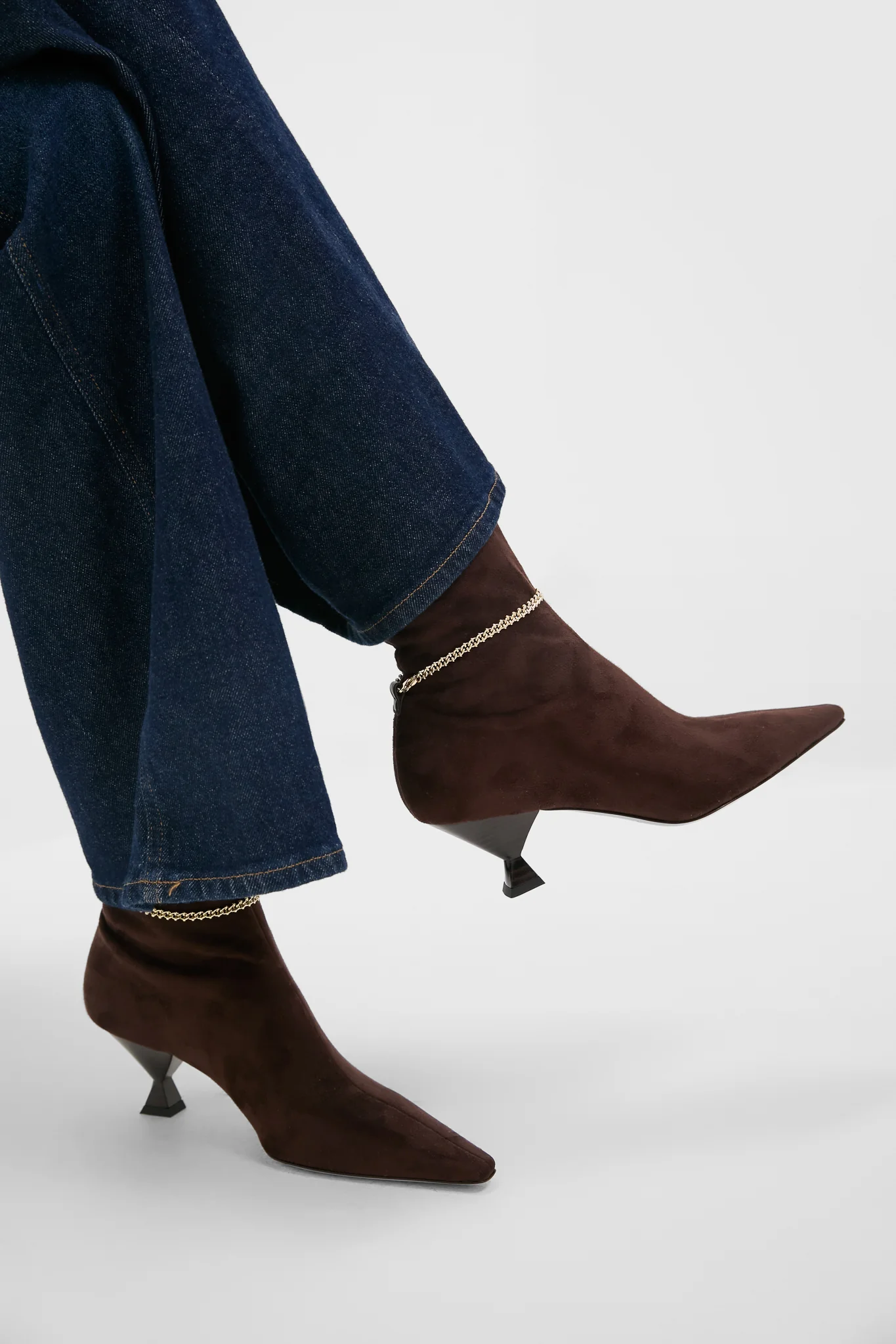 Dark Brown Nausica Stretch Boots - Image 2