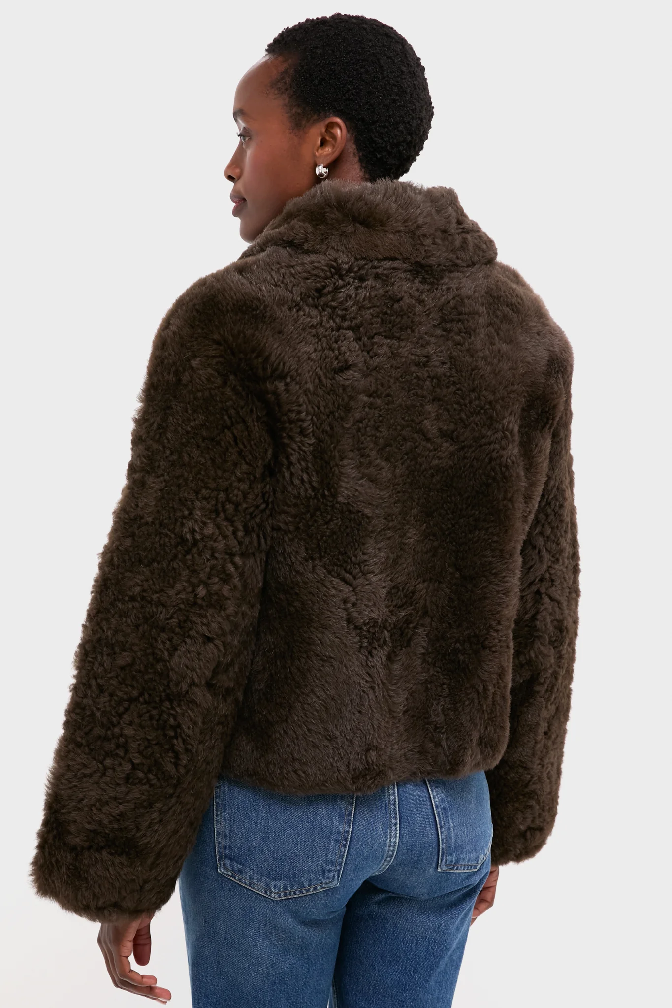 Dark Brown Shearling Kenzia Jacket - Image 4