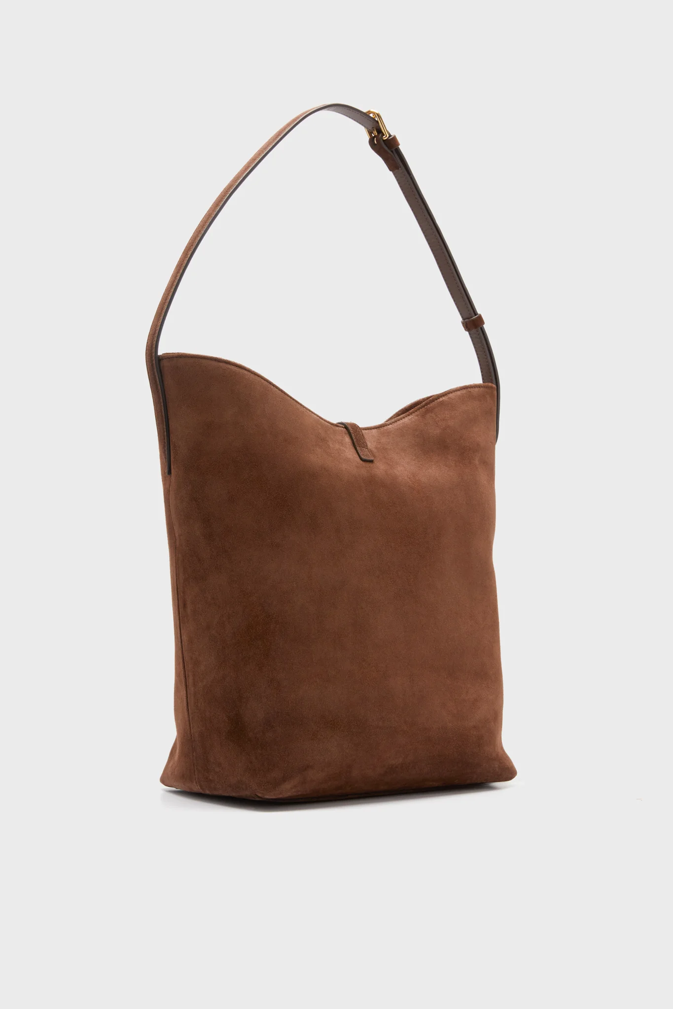 Dark Brown Suede Penne Bucket - Image 4