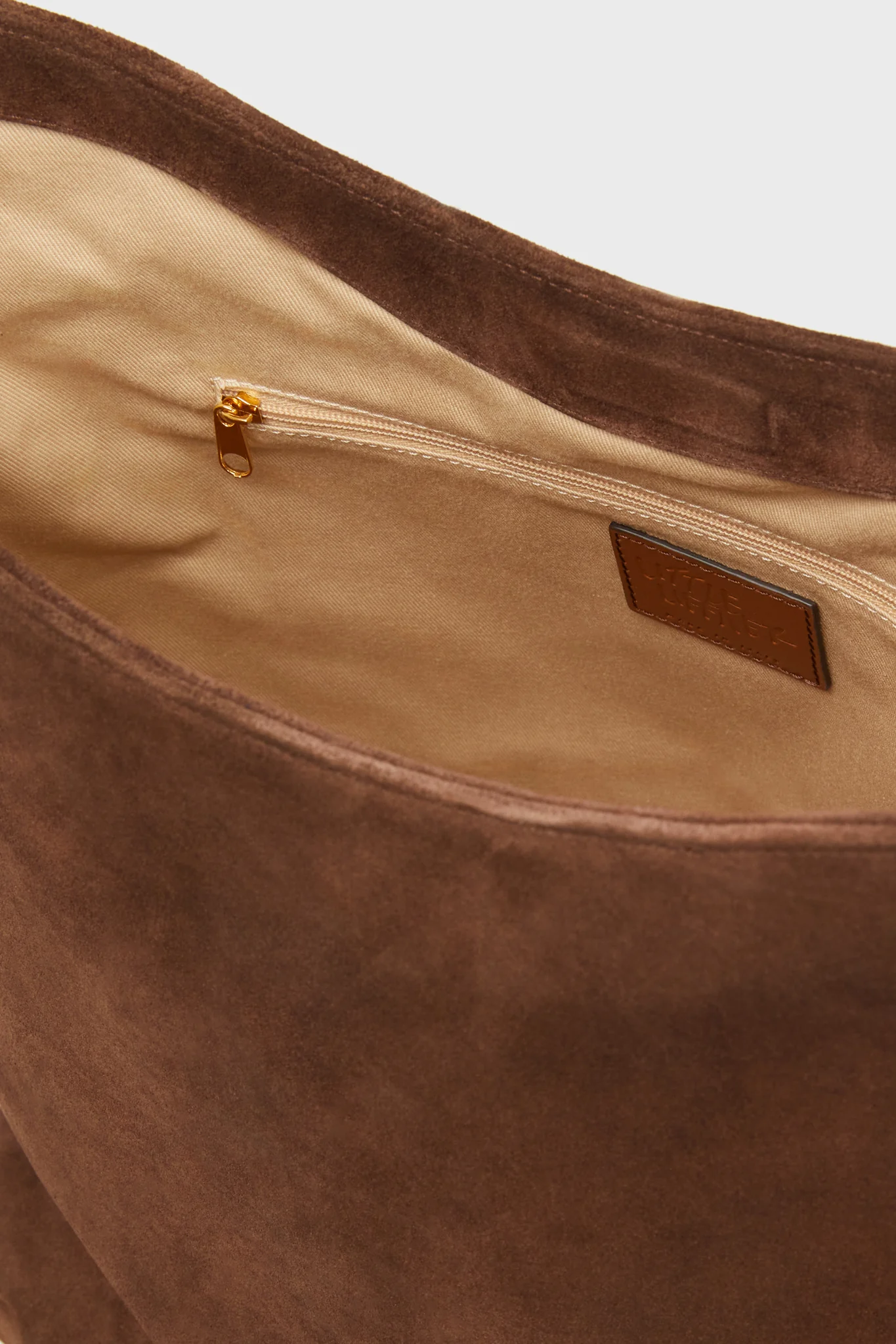 Dark Brown Suede Penne Bucket - Image 5