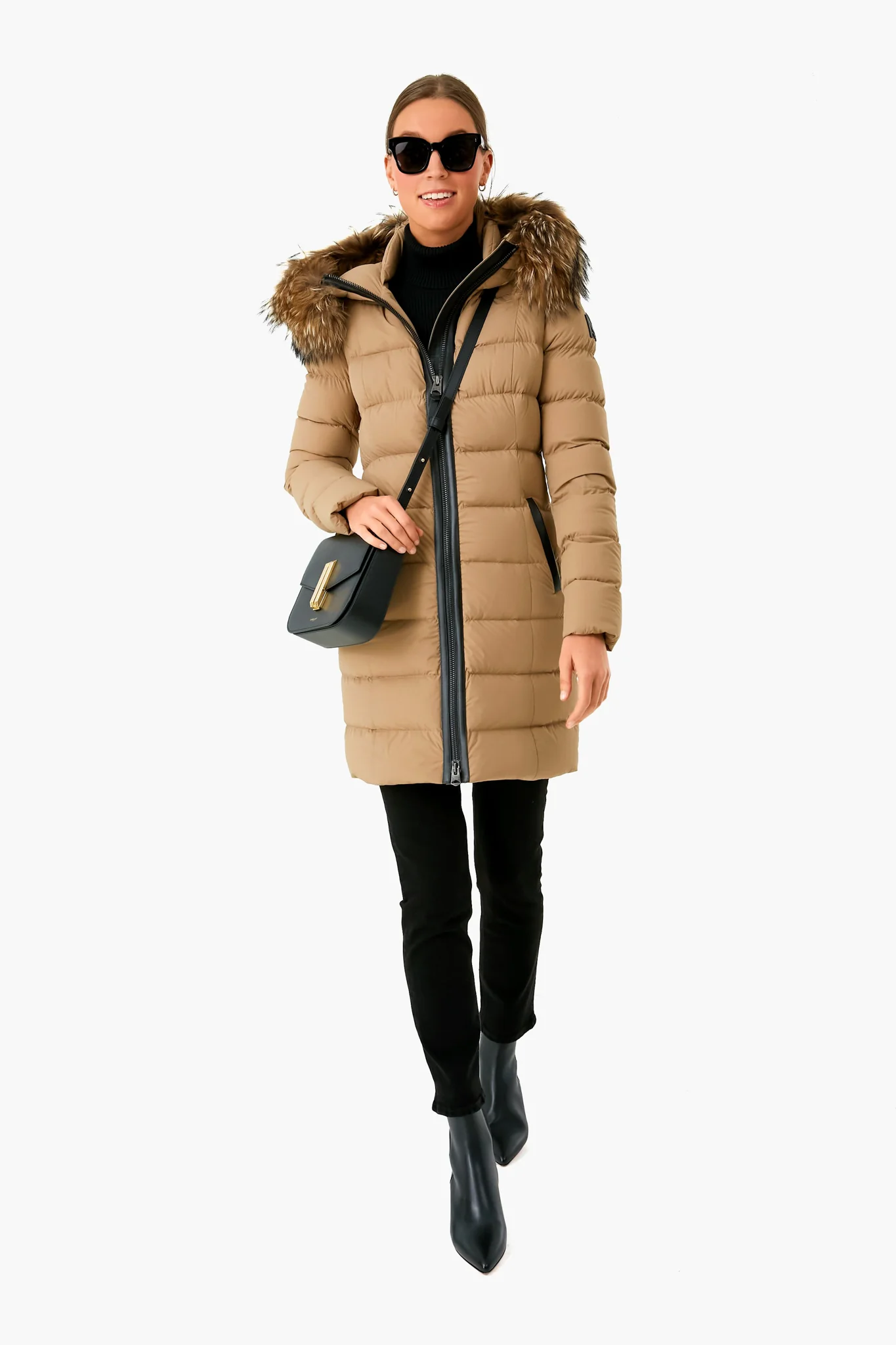 Dark Camel Calla Down Coat - Image 2