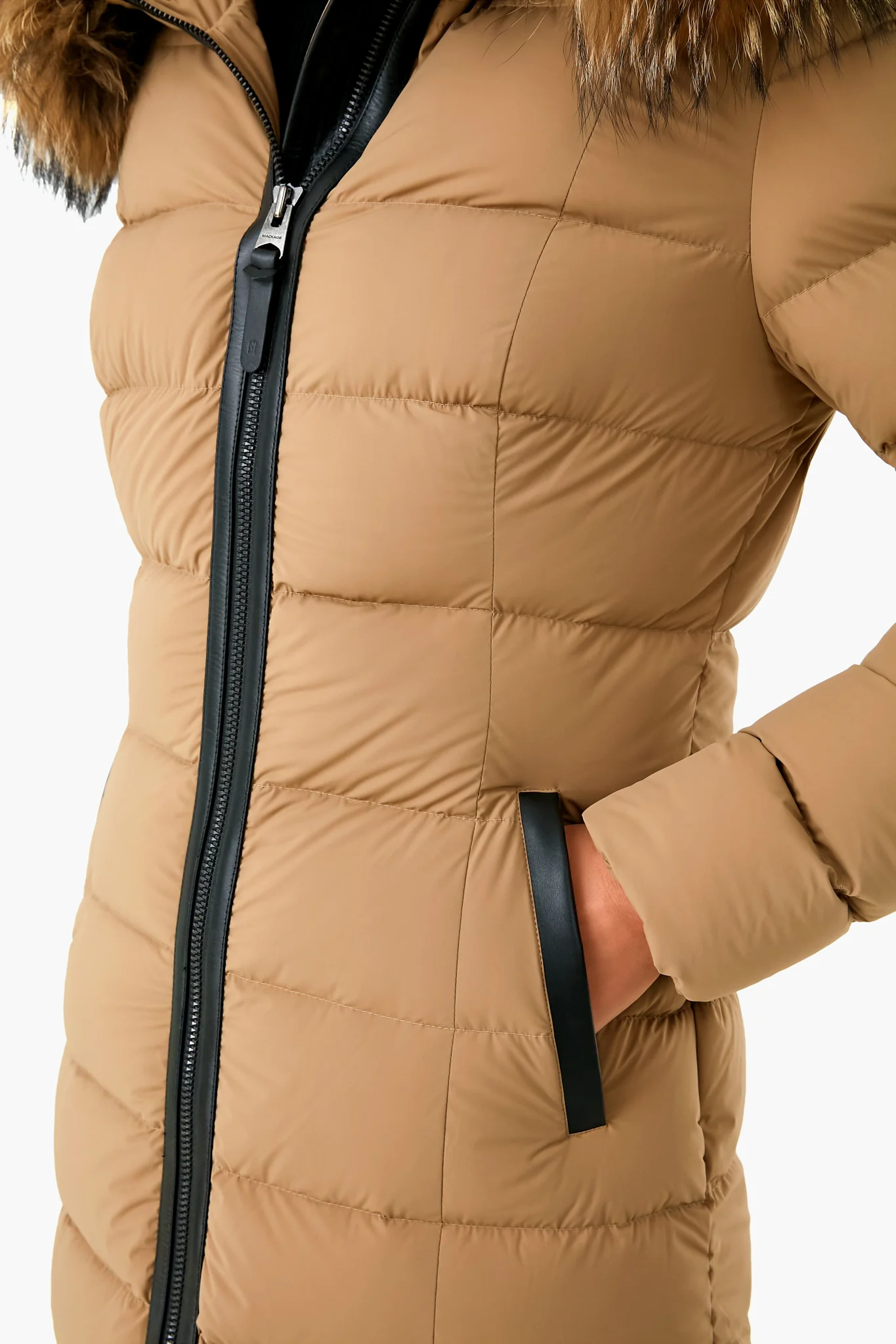Dark Camel Calla Down Coat - Image 5