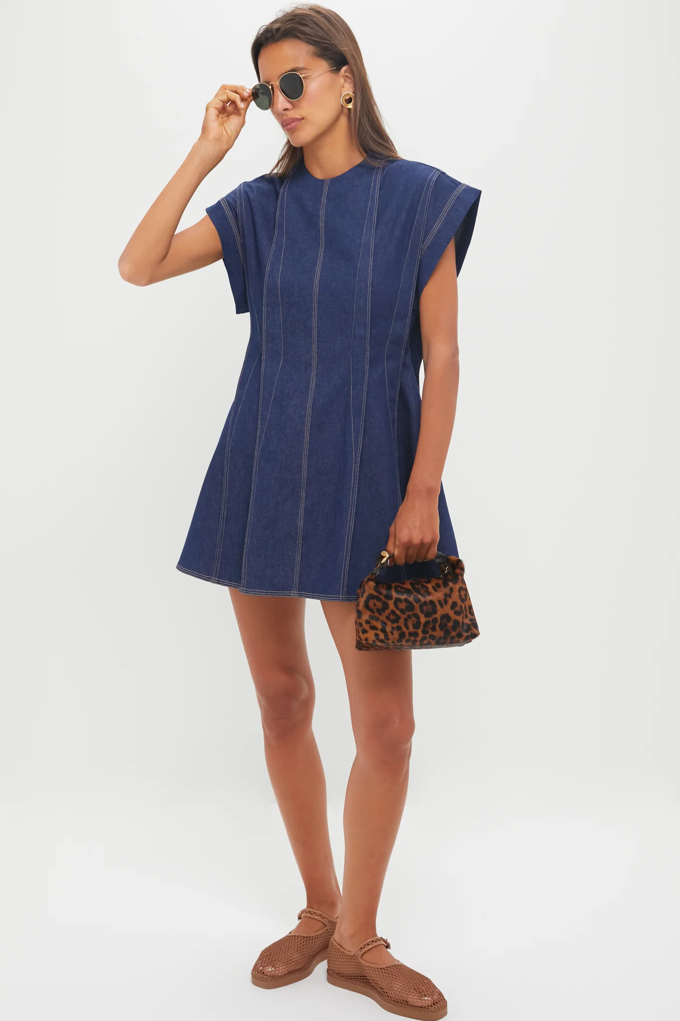 Dark Denim Blue Focul Dress - Image 2