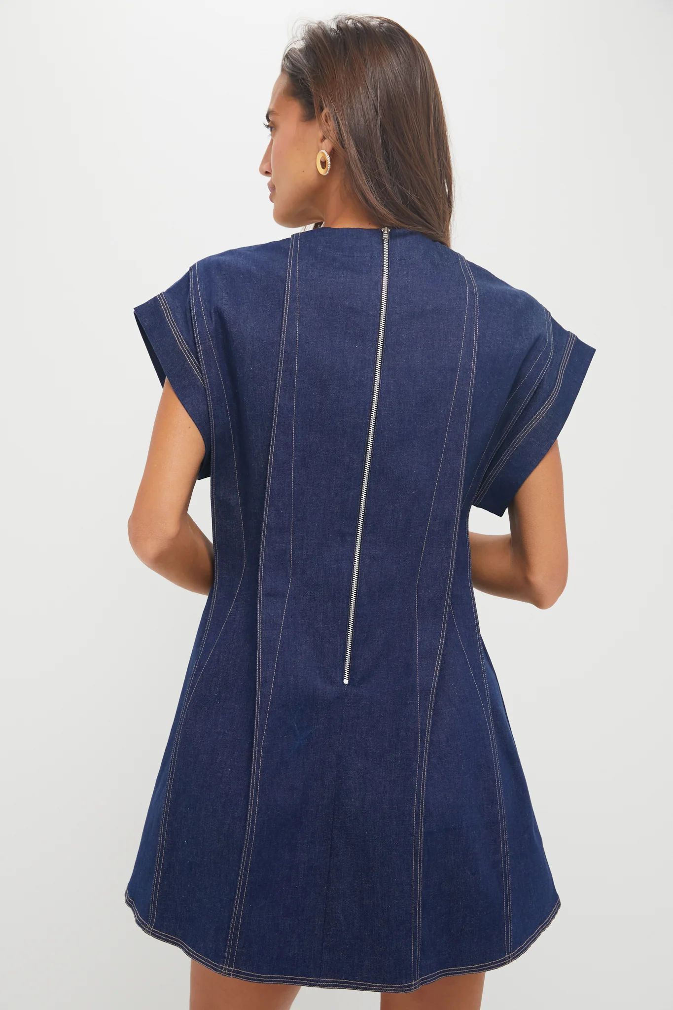 Dark Denim Blue Focul Dress - Image 4