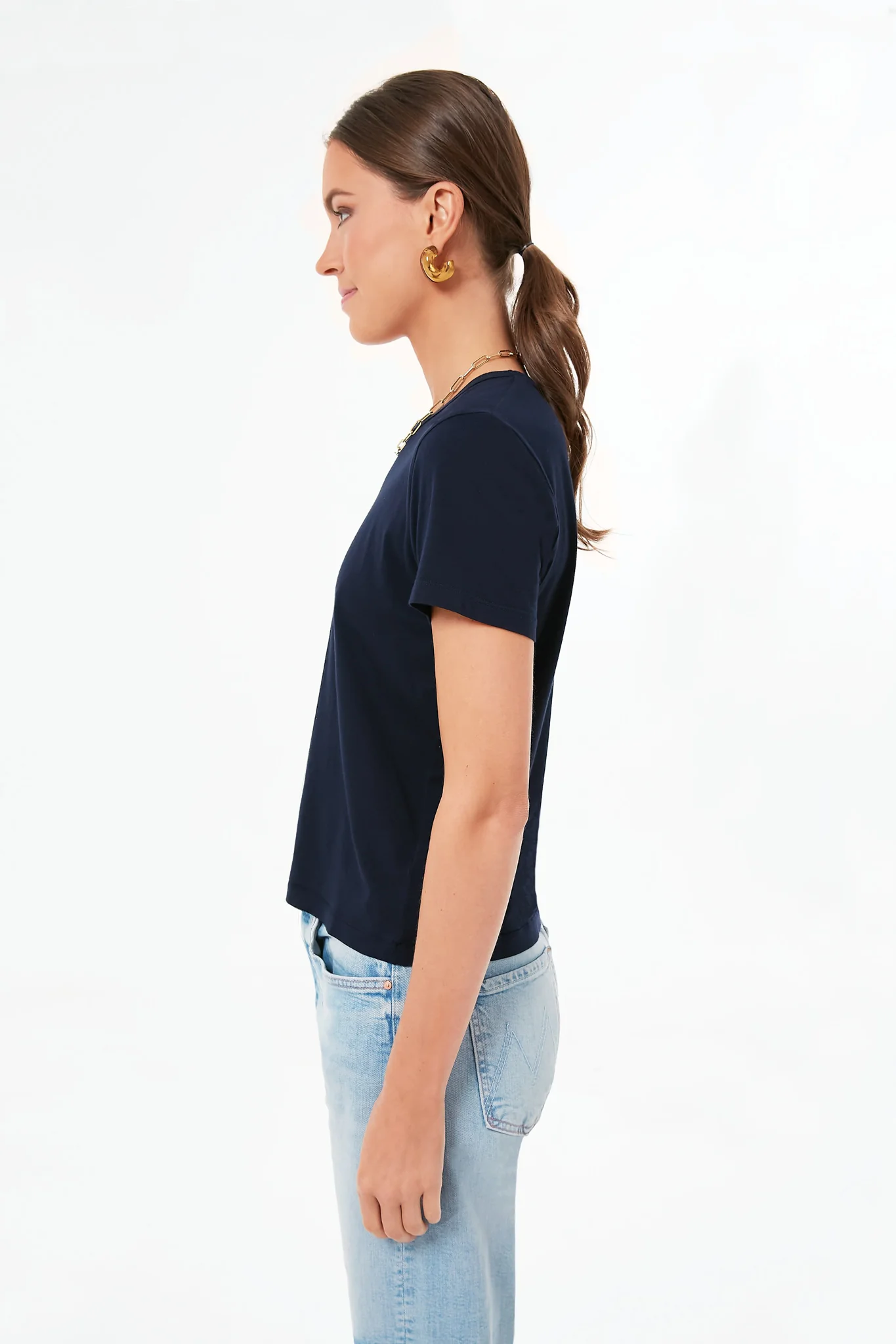 Dark Navy Frank Slim Tee - Image 3