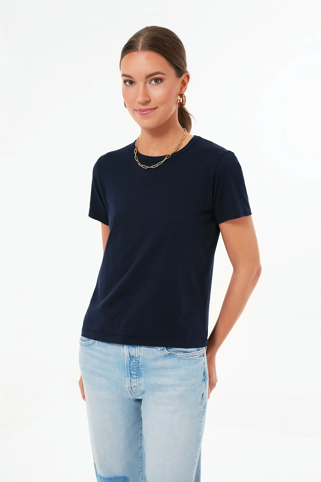 Dark Navy Frank Slim Tee - Image 6