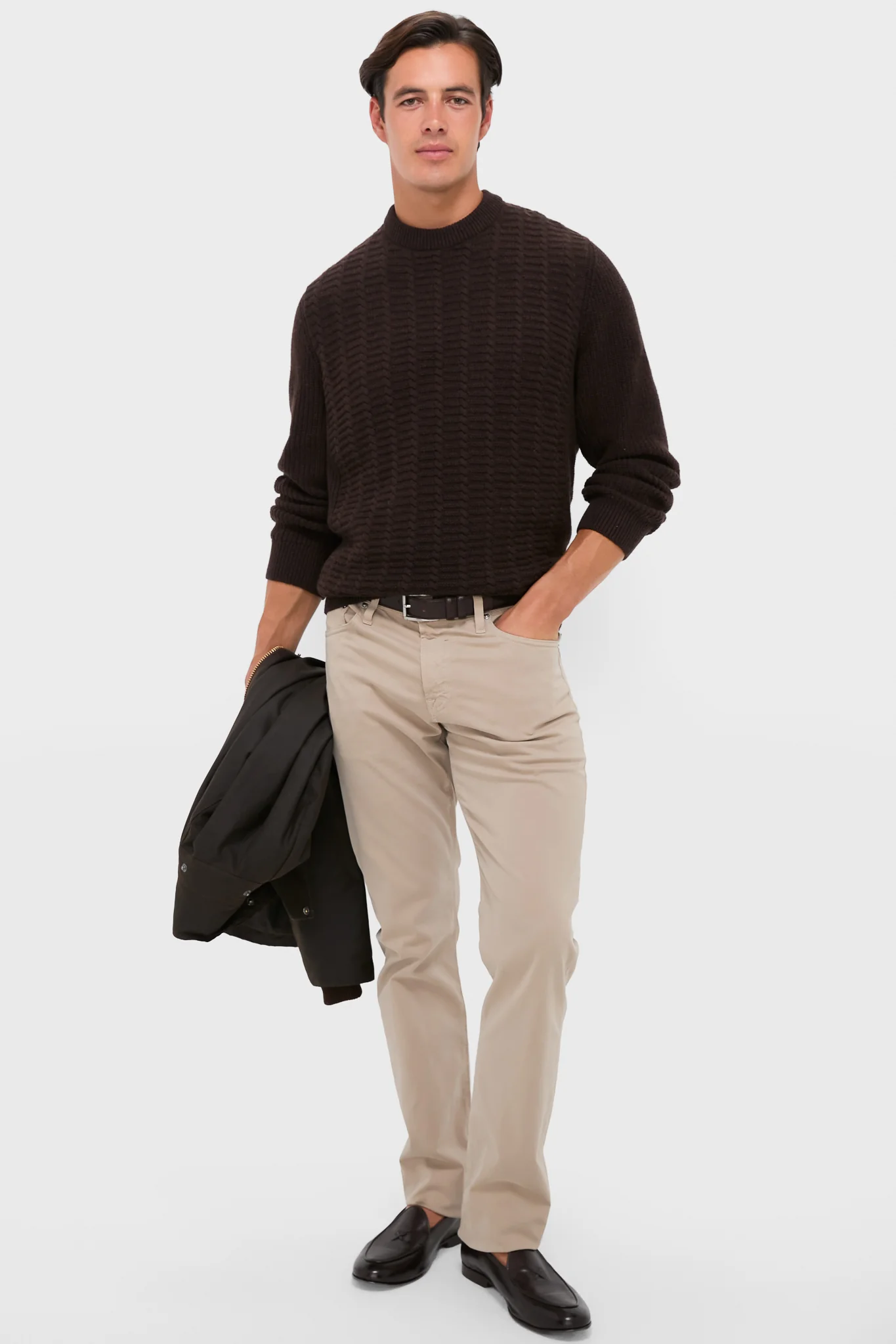 Dark Oak Cleveland Crew Neck Sweater - Image 2