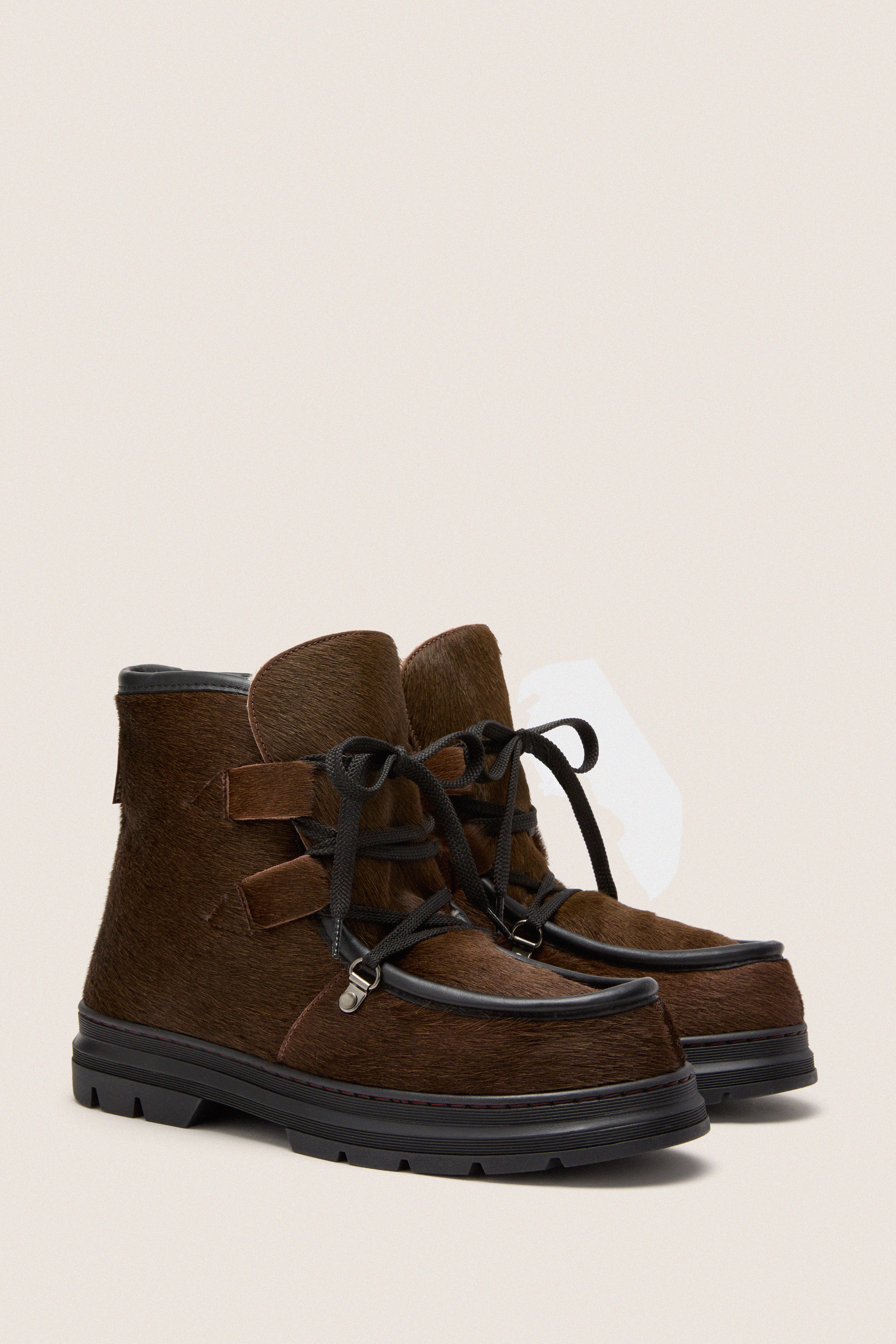 Dark Oak Incredible Pony Shearling-Lined Boots - Image 4