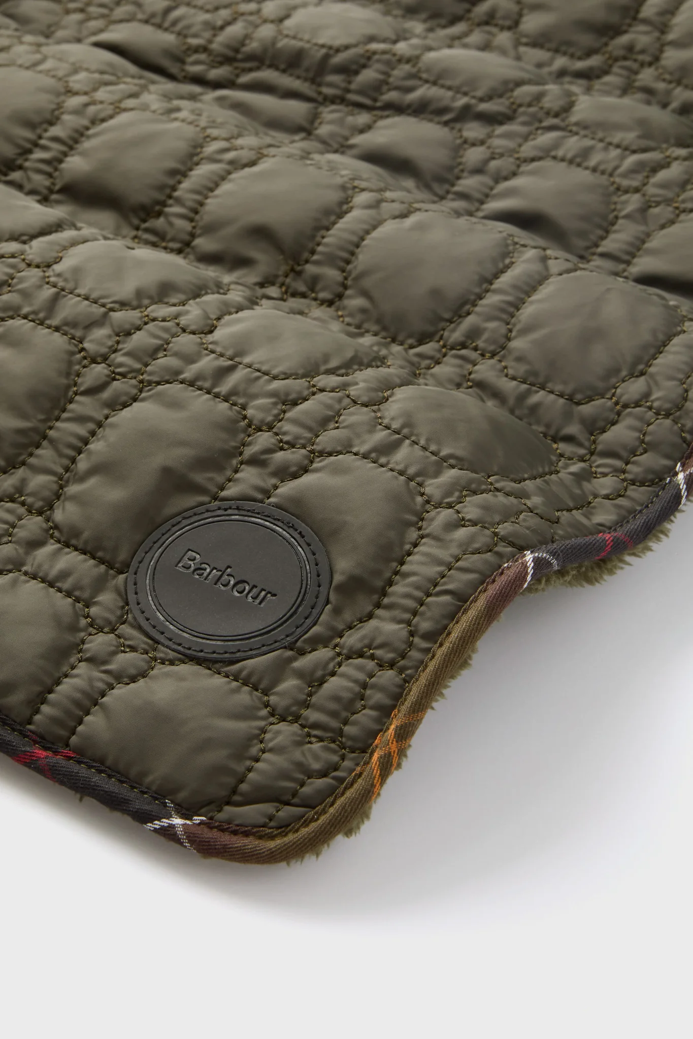 Dark Olive Dog Bone Quilted Blanket - Image 2