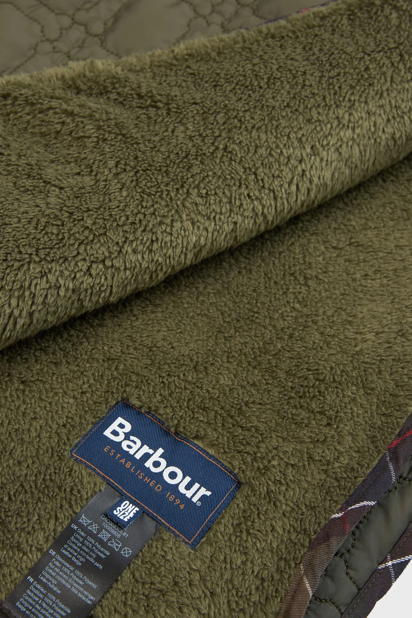 Dark Olive Dog Bone Quilted Blanket - Image 5