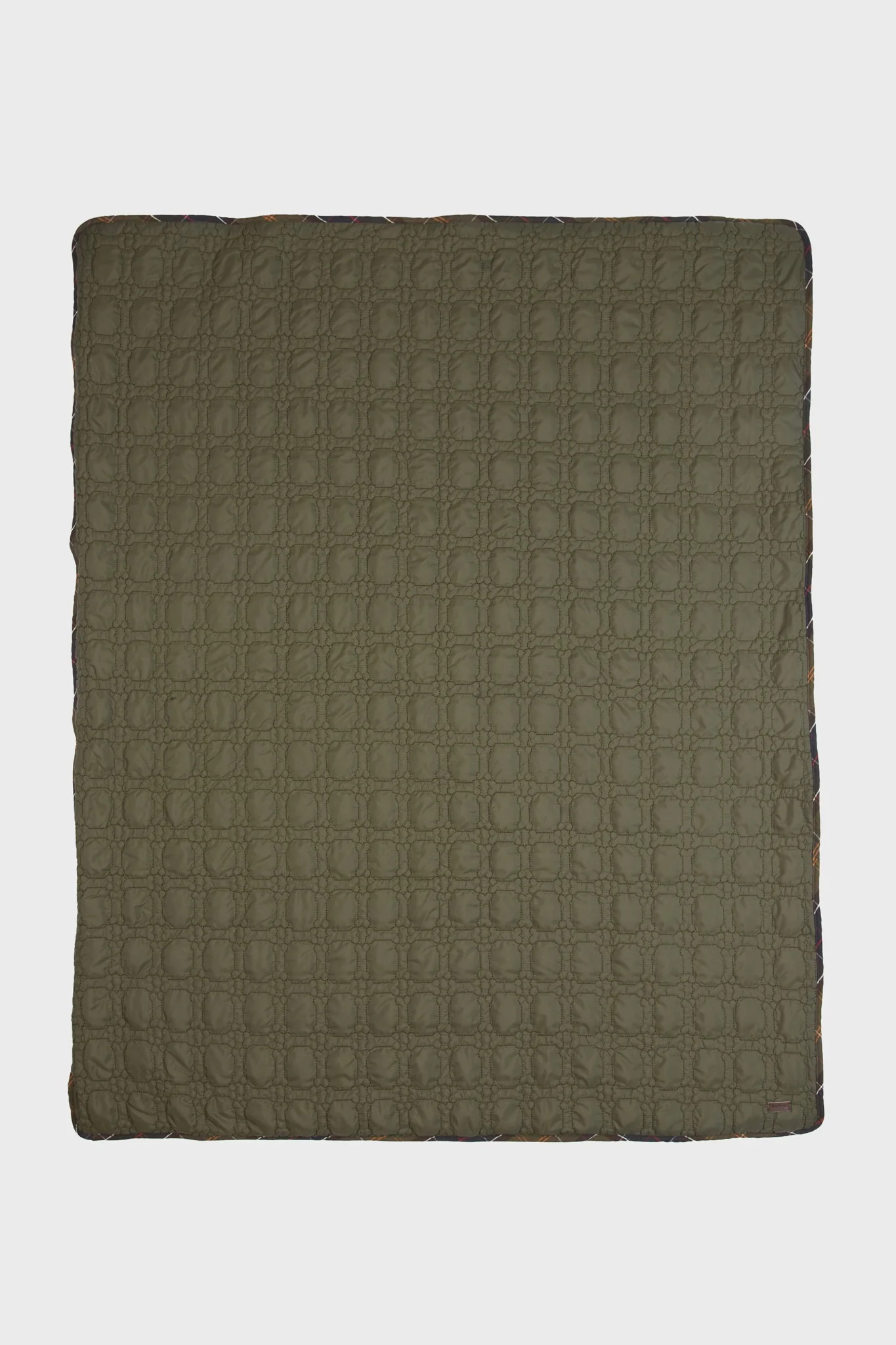 Dark Olive Dog Bone Quilted Blanket - Image 6