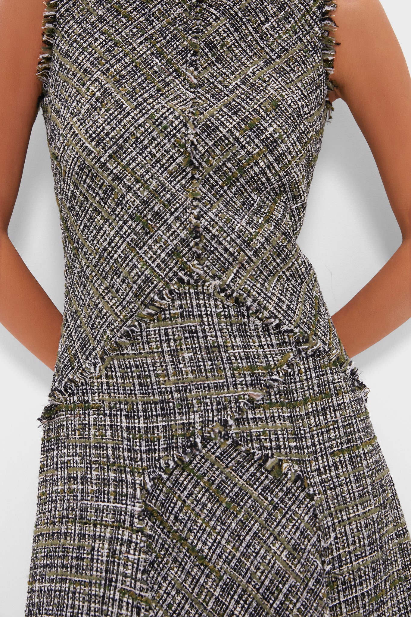 Dark Olive Sleeveless Midi Dress - Image 5