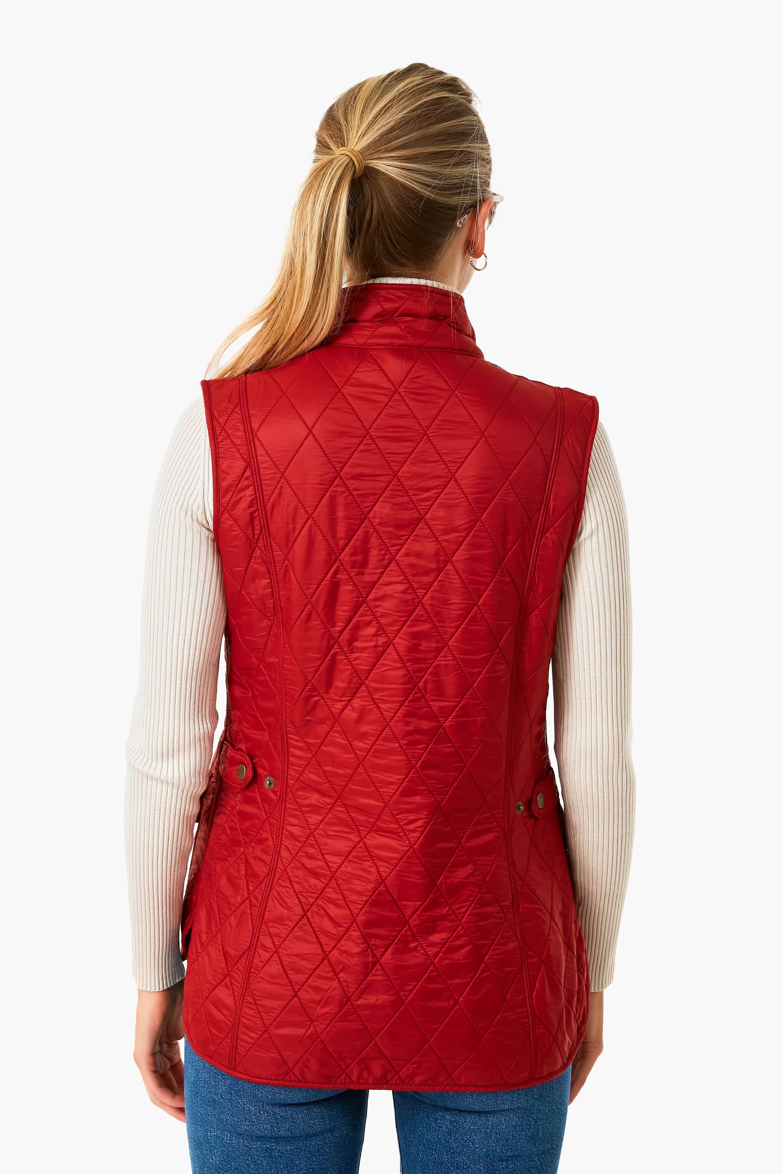 Dark Red Wray Gilet - Image 5