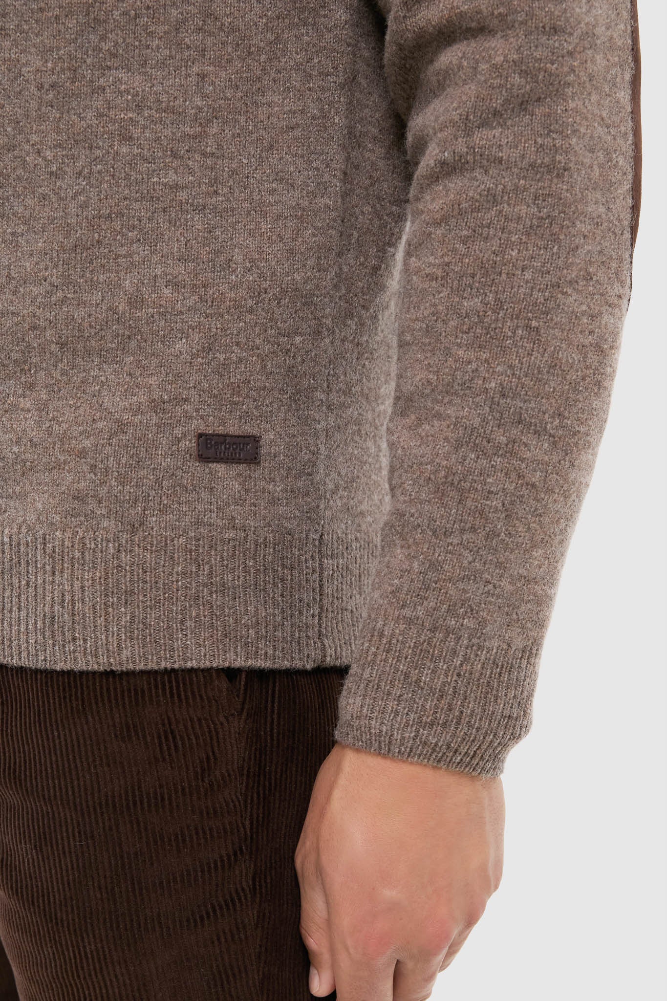 Dark Stone Essential Patch Half Zip Knitted Jumper - Image 5