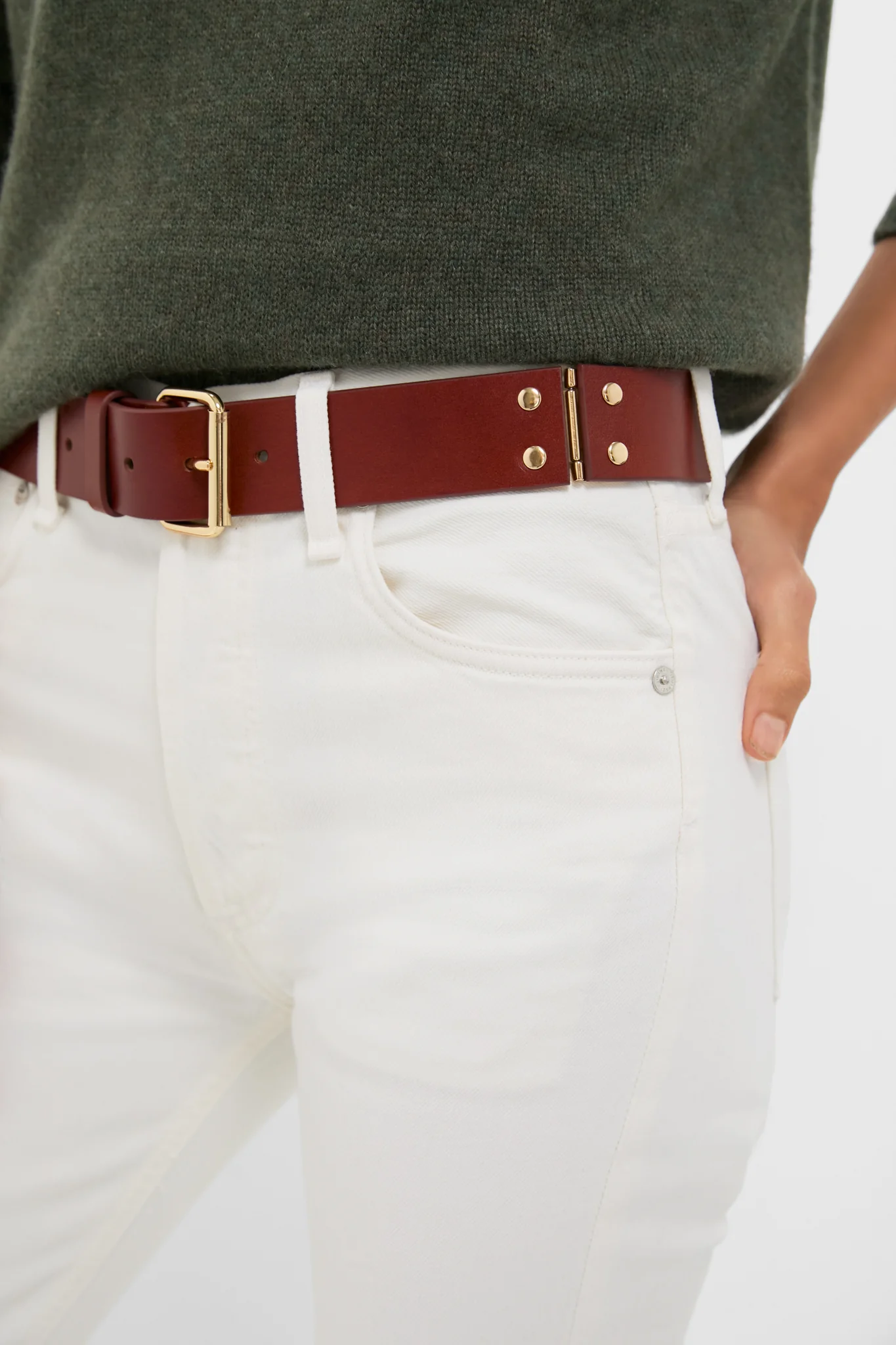 Dark Tan Hinge Belt - Image 2