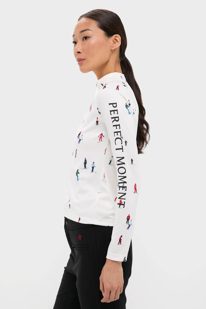 Dede Ski Print 1/4 Zip Base Layer Top - Image 3