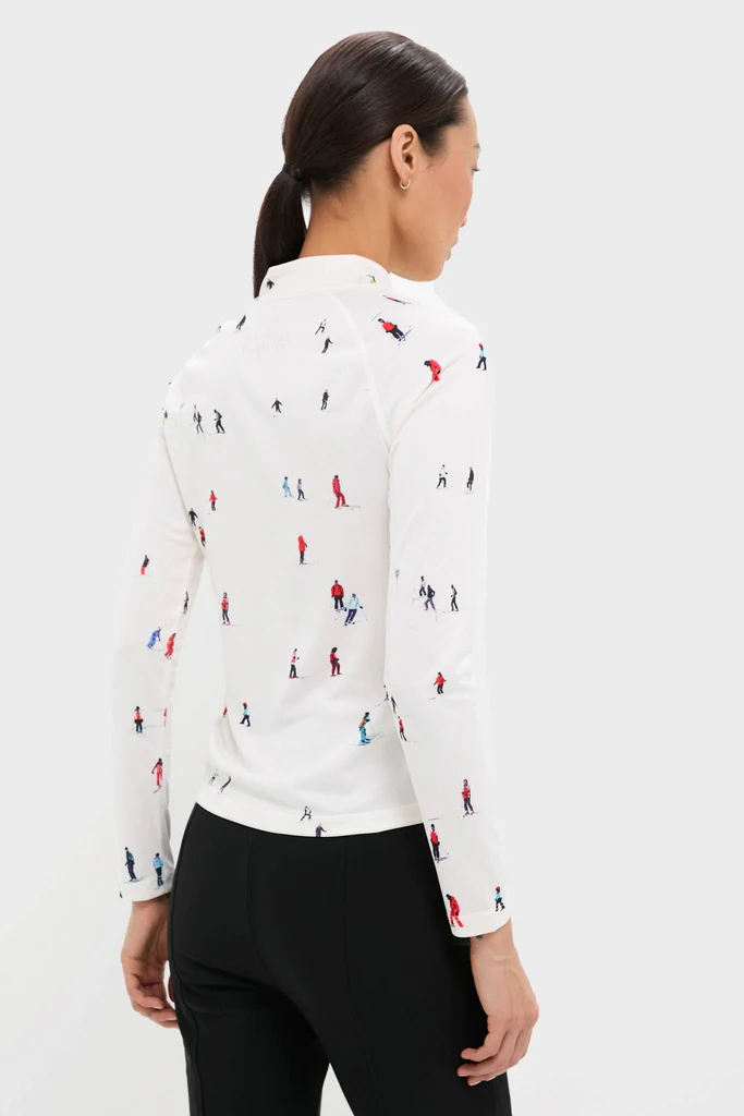 Dede Ski Print 1/4 Zip Base Layer Top - Image 4
