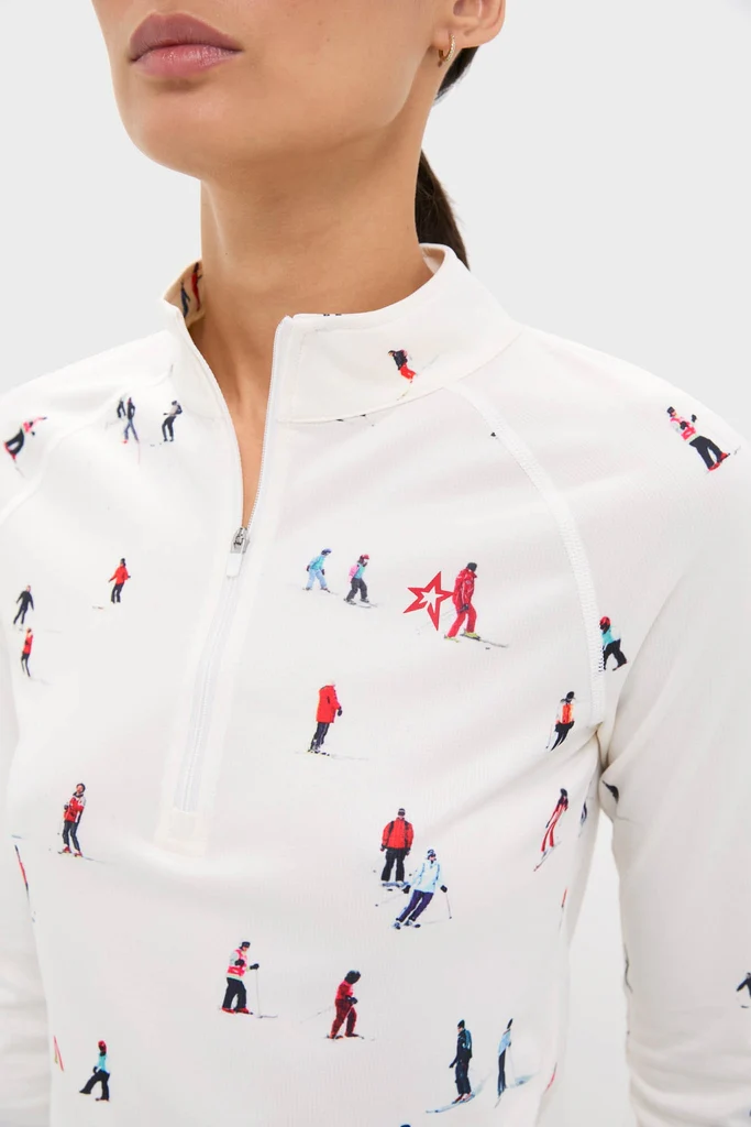 Dede Ski Print 1/4 Zip Base Layer Top - Image 5