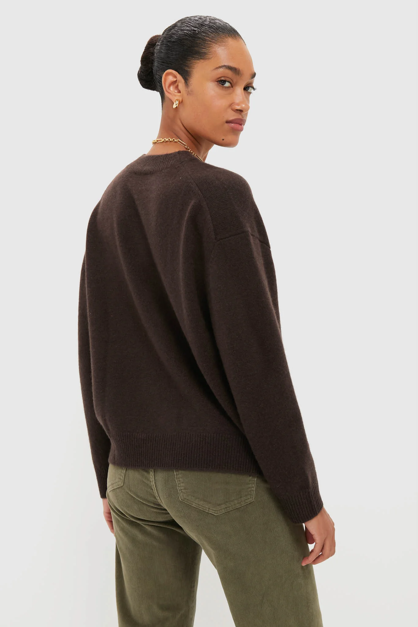 Deep Brown Lee Crew Sweater - Image 4