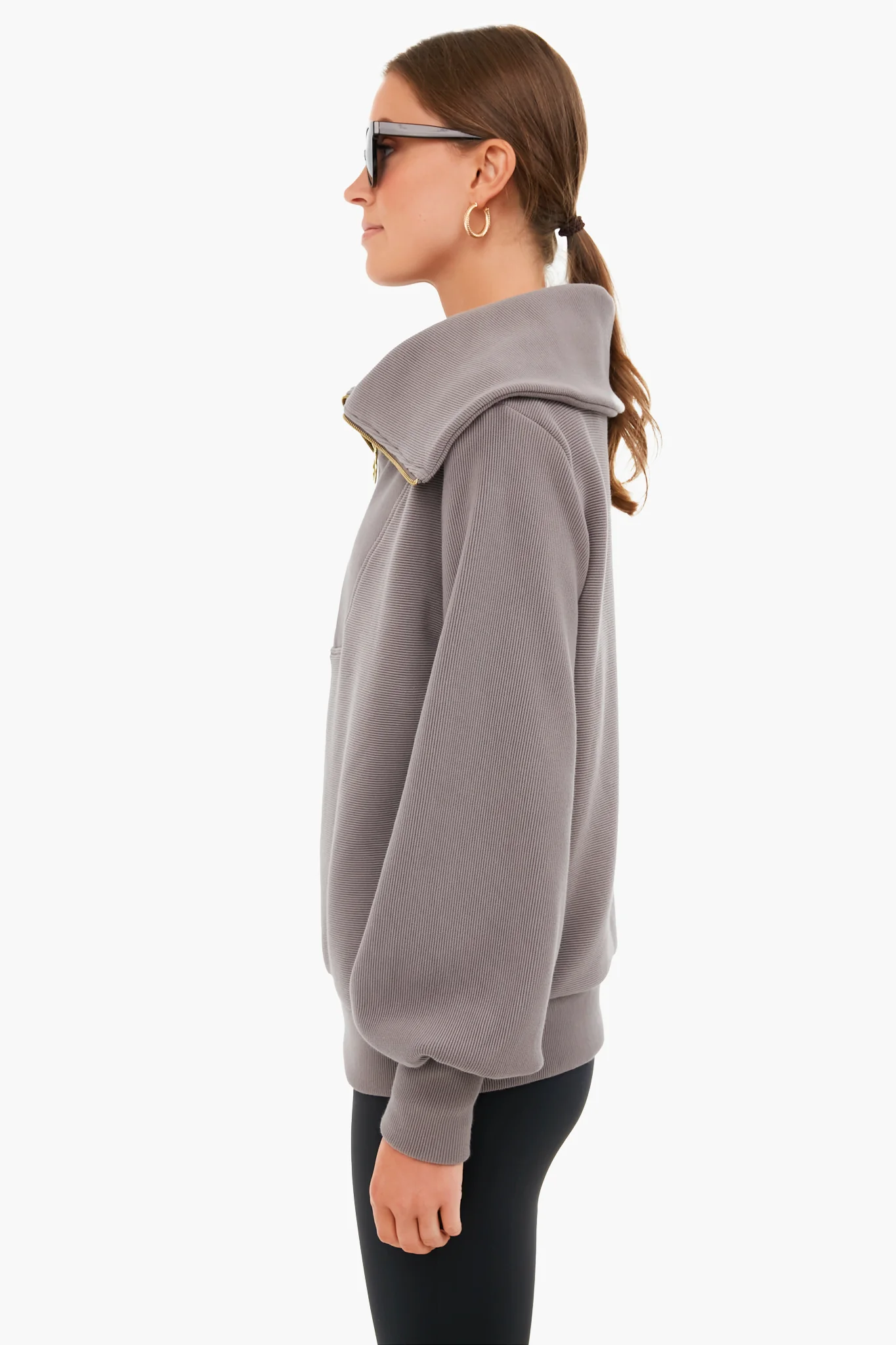 Deep Charcoal Vine Half Zip - Image 3